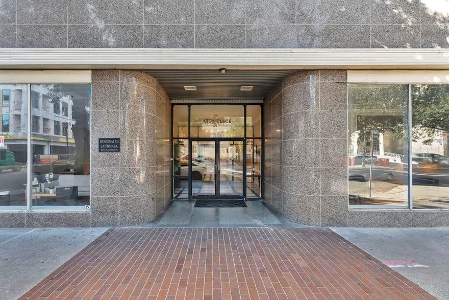 Welcome to Unit 301 at the Residences of City Place. A bright, fully furnished corner unit in the heart of downtown Jacksonville with prime city views. Perfect for investors seeking a true turnkey rental or buyers looking for an effortless move into their next home, this residence checks every box. Offering 573 sq ft of efficient living space, this 1-bedroom, 1-bathroom unit features a thoughtful layout, solid-surface flooring throughout, and excellent functionality. The open living area is wrapped in large windows that flood the space with natural light. Just off the living room, the kitchen provides ample cabinetry, generous counter space, and room for bar seating. The bedroom is spacious and inviting, complete with wood flooring and a walk-in closet. Residents also enjoy convenient building amenities including a 24/7 fitness center, 24/7 common laundry room, and conference rooms ideal for remote work or meetings. This unit has something to offer every type of buyer. Don’t miss your opportunity — schedule your private showing today.