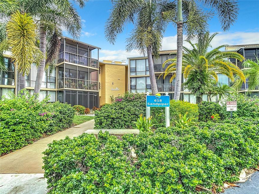 Investors Special! This lovely condo located In Bird Bay Village , features a  coastal flare with 2 bedrooms and 2 full baths.It is being sold turnkey.  Second bedroom is a flex space that can also be used for living space. Very Bright and Airy with beautiful large tile throughout. Cute Kitchen with everything you need including a rolling work table with cabinet space, and stainless appliances. The Lanai overlooks the grounds and has a very peaceful vibe. Lots of amenities like a pool, clubhouse, pickleball, shuffleboard, tennis and a fitness room. Sandpiper has low HOA fees, lowest in Bird Bay! 
Bird Bay is located close to everything you would need or want. It is just off Venice Island where you can enjoy the Historical Downtown, Boating, Beaches, Shopping, Restaurants , The Theater and so much more.
This unit is currently leased until 10/26.