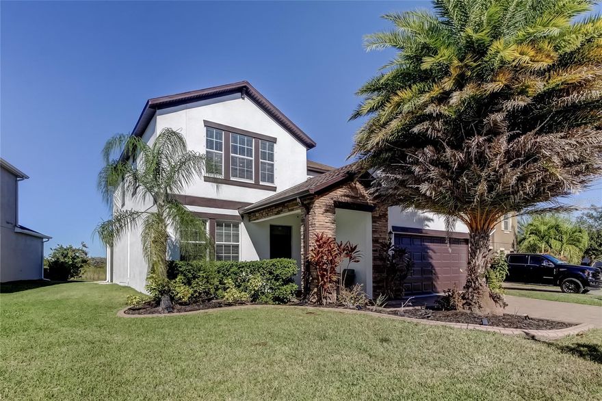 Welcome to 10222 Count Fleet Drive, a meticulously maintained 4-bedroom, 3-full-bathroom haven in the Executive Series of Ruskin’s Belmont community! With over 2500 square feet of living space, you don't want to miss this!

This home features a freshly painted exterior (October 2025) and upgraded features highlighting its modern elegance.  Inside, enjoy a bright open layout with wood-look ceramic tile downstairs. This home has it all including a dedicated office, first floor secondary bedroom and oversized full bath for guests or multigenerational living.  The kitchen has an eat-in space, large pantry, and updated matte black fixtures throughout.  Outdoors, relax on the oversized screened lanai with panoramic pond views and ample yard space for a potential pool.

Upstairs, find an oversized loft, two secondary bedrooms with walk-in closets, multiple linen closets, and a luxurious primary suite with oversized closet, separate soaking tub, tiled shower, and dual vanities. Upgrades include dual ACs replaced in 2024 and a 2023 water softener.

Sold fully furnished (excluding primary mattress, artwork, and small appliances), with a transferable home warranty through 2031. Walk to Belmont Elementary, community amenities (pool, courts, playground), new Publix, and I-75.

This is more than a home; it’s a lifestyle. Schedule a tour today!