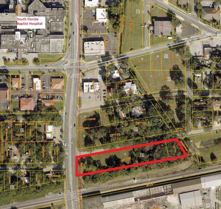Great Location - Vacant corner lot (also known as 1407 Nosleda St) 107' x 548' slightly irregular 63,650 square feet or 1.44 Acres with high visibility on Alexander Street, Frontage on 2 streets. Zoned CU to allow for mixed commercial & professional center. Subject falls in the Hospital overly district. Subject property is part of a master planned development of 5.3 acre professional medical/commercial center. The additional parcels are being developed in concert with this parcel. Subject includes 3 folio #'s: 207756-0000, 207755-0000, 207754-0000. This site has many possibilities. Other uses include restaurant, free standing store, small strip center, office. Railroad along south boundary.