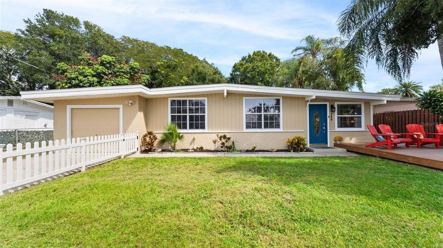 Welcome to this move-in ready home nestled in the heart of downtown Oldsmar, conveniently positioned between Tampa and St. Pete. You can enjoy captivating sunsets from a spacious 430sf front deck framed by a classic white picket fence or step inside your 1750sf split floor plan home with 3 spacious bedrooms, 2 bathrooms plus an additional bonus room or office space with endless possibilities! The front of the home has the first living room, a dining room, kitchen with plenty of storage, a full bath, and the primary bedroom with a double vanity ensuite. In the back of the home you have the office/bonus room, two additional bedrooms and a secondary living room which includes oversized sliding doors that open to the newly rescreened lanai and fully fenced backyard. Park your RV or boat on the oversized parking pad and no HOA here. Also, underneath the flooring in the front of the home is the original terrazzo flooring! This home has it all, as well as the charming community. Oldsmar boasts a vibrant community close to eateries, trails, shops, and various events at the downtown parks. You're a short walk to three local parks and playgrounds, pickleball, tennis and basketball courts. Or a 30 minute car ride to the famous Gulf of Mexico Beaches. Oldsmar is less than 20 minutes to two different international airports for easy travel. Dive into Oldsmar's charm, book a tour today! Note: Listing agent is the seller.