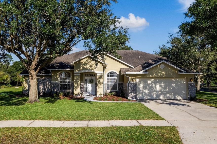 *** Multiple offers have been received. The seller is requesting that all Highest and Best offers are submitted by Thursday, Nov 30 by noon. Thank you! ***  Beautifully upgraded 4 bedroom, 3 bathroom pool home with a 2 car garage and no rear neighbors, located in the community of Southchase. This home is light and bright, with high ceilings and a 3-way-split floorpan so family and guests have lots of privacy. 

As you enter the home you are welcomed by a freshly painted interior, with a formal living room and dining room that leads you inside to the large family room, with sliders that open up to the screened pool deck with cover lanai. 

The upgraded kitchen with granite countertops, stainless steel appliances, breakfast bar, dining area and closet pantry, offers beautiful views of the pool and is perfect for entertaining. The primary bedroom is to the right of the home, and has access to the pool deck, and offers a large walk-in closet and an ensuite bath with a garden tub, separate shower with glass enclosure and dual sinks with granite countertops. The utility room is located just outside, for easy accessibility. 

On the opposite side of the home you will find 2 generously sized bedrooms along with a full bathroom with a new commode and upgraded vanity. To the back of the home is an additional guest bedroom with it’s own upgraded private full bath with access to the pool. 

Step out to your private yard that is on over a quarter of an acre of land, with white vinyl fencing and no rear neighbors. The covered lanai is perfect for relaxing poolside after a long day, or you can take a walk over to the community park, which is located just steps away from your home. 

Additional upgrades include new landscaping, new interior paint, the roof and HVAC were replaced in 2016, and the water heater and plumbing were replaced in 2022. 

This home is located just short drive to shops, restaurants and all major roadways. Make your appointment to see this special home today!