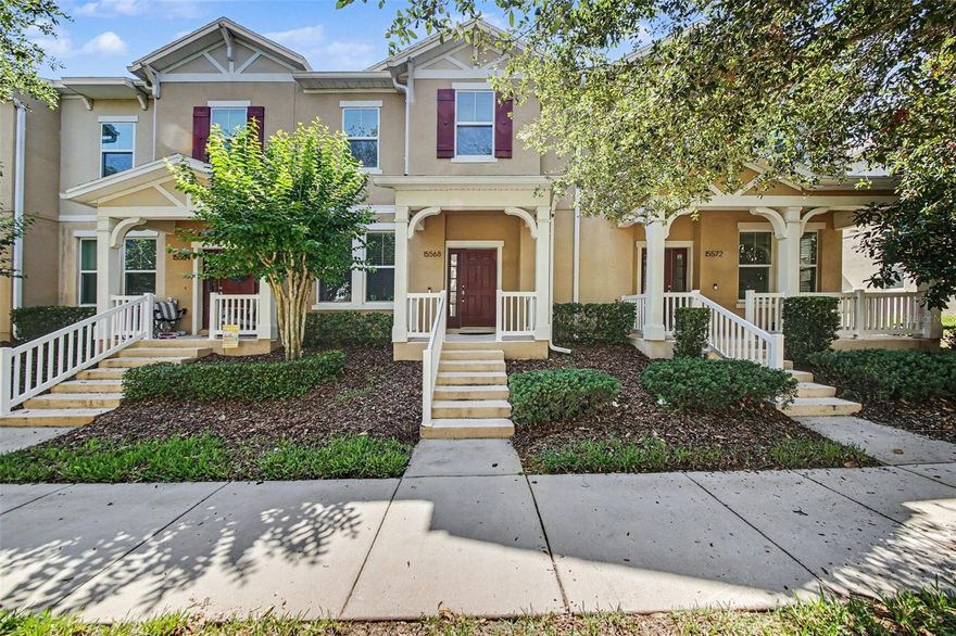 One or more photo(s) has been virtually staged. Located in the highly desirable Summerlake community of Horizon West, this beautifully maintained 4-bedroom, 3-bath townhome offers the perfect blend of comfort, convenience, and flexibility. Featuring a rare 1st-floor primary suite ideal for multigenerational living, guests, or a private office setup, the home also showcases an open-concept floorplan, spacious kitchen with granite countertops and oversized island, and bright living areas perfect for entertaining. Upstairs includes generously sized secondary bedrooms and additional living space. Enjoy a private courtyard, rear-entry garage, and resort-style community amenities including pool, clubhouse, playground, dog park, and walking trails. Just a 5-minute walk to Summerlake Elementary and minutes from Disney, Hamlin shopping, restaurants, fitness studios, movie theater, and the new TJ Maxx.