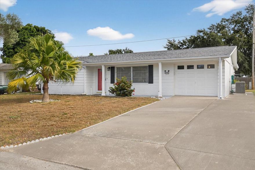 Welcome to this well-maintained 2 bedroom, 2 bath home in the desirable Colonial Manor subdivision—NO HOA and NO flood insurance required (Zone X)! ! This 1,132 sq. ft. home offers a comfortable layout, a 1-car garage, and a like-new secured, 8x10 storage shed in the backyard for extra storage capacity. HVAC 2022/Roof 2020/Electrical updated 2019/Exterior painted 2022/Newer plumbing with water heater and valve replacement. Enjoy peace of mind in a quiet, established neighborhood close to shopping, dining, medical facilities, and beaches. Perfect for first-time buyers, downsizers, or investors. Seller offering Home Warranty! Move-in ready and easy to show!