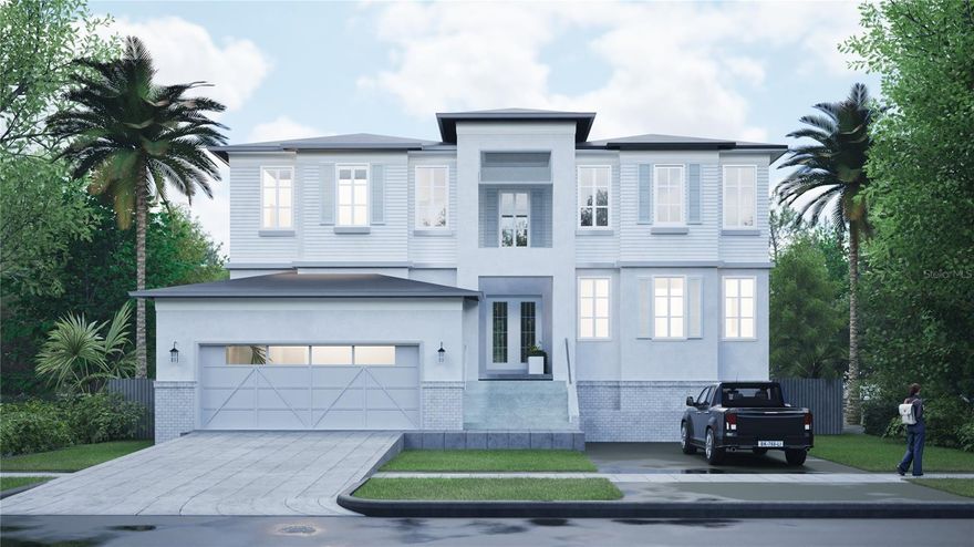Pre-Construction. To be built. Unique opportunity to create your dream home with Milana Custom Homes. This is a pre-construction to-be-built plan, where the purchaser partners directly with Milana to design and construct a custom residence. Buyers can tailor finishes and features to their preferences while enjoying the benefits of luxury new construction. Please note: this is a self-funded construction opportunity - buyers will secure their own construction financing and collaborate with Milana throughout the build process.

The featured plan showcases a thoughtfully designed two-story home. Enter from the welcoming front porch into the foyer, where a guest bedroom suite sits just off the entry. Continue into the heart of the home where the open kitchen, dining, and living areas create a seamless flow, perfect for entertaining. The kitchen offers a large walk-in pantry, center island, and connection to the dining room, while the living room highlights a built-in coffee bar and opens to the rear porch for indoor-outdoor living.

Upstairs, retreat to the expansive primary suite with an expansive walk-in closet and a spa-inspired bath featuring a soaking tub and separate shower. Three additional bedrooms each include their own walk-in closets and en-suite baths, providing privacy and comfort. A conveniently located upstairs laundry room completes the second level.

This is an exceptional chance to combine land ownership with the expertise of a luxury builder and bring your vision to life in the heart of South Tampa.