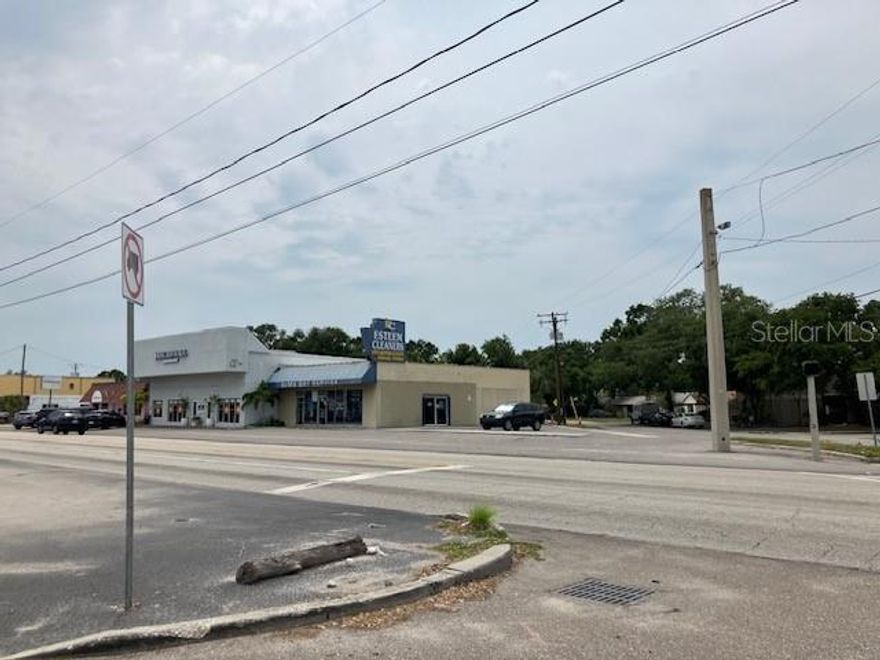 South Tampa - Corner location - Retail/office site with concrete building - 1 roll-up door - Signage on building - Lighted intersection - Building needs work - Owner occupied and will relocate post closing - Shown by appt and w/reasonable notice.