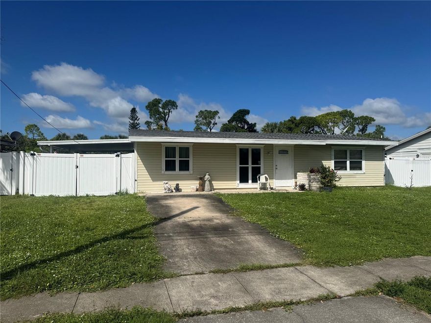 Investor Special in Port Charlotte! This 3-bedroom, 2-bath home is ready for someone to complete the renovations and make it their own. The garage has been converted to an additional bedroom, offering extra living space and flexibility for a growing family or rental opportunity. Major updates have already been completed, including a new roof (2022), HVAC (2022), and water heater (2022). Enjoy the private, fenced backyard surrounded by mature fruit trees, perfect for pets or relaxing outdoors. A storage shed provides plenty of extra space for tools and equipment. The property is located mostly within an X Flood Zone, keeping it high and dry for peace of mind. Whether you’re an investor or a handy homeowner looking for a project, this property has incredible potential — come see the possibilities and make it your next investment opportunity!