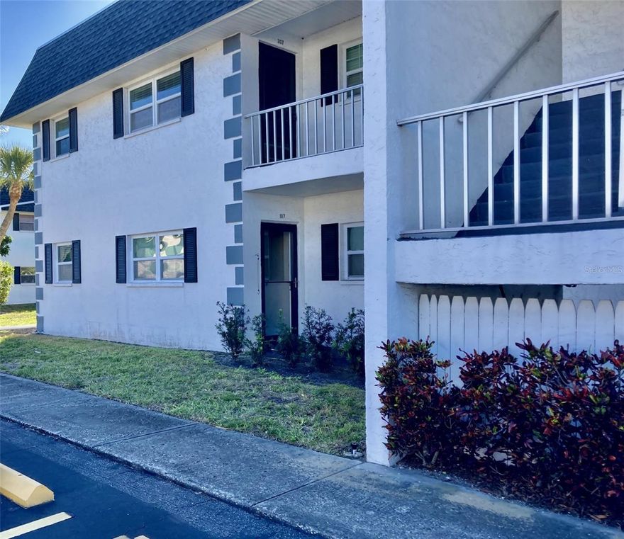 Very attractive - updated second floor corner unit being sold turnkey furnished in Burgundy Unit One which is a 55+ community.  Newer kitchen cabinets with Granite countertop, newer appliances including built-in microwave.  The ceiling has been recessed to include track lighting and ceiling fan. New vanity, lighting and toilet in bathroom.  There is vinyl plank flooring in living-dining room, bedroom and hallway. The kitchen, bath and porch has ceramic tile flooring.  An added feature is newer windows and electric panel.  The large screen porch has a walk-in storage closet and is screened and also has vinyl sliders.  This condo has very nice furniture, rugs, etc - move-in ready!  The community has a clubhouse, laundry facilities, heated pool, shuffleboard and grills and picnic tables. Close to a golf course, public transportation, shopping and restaurants.  It is approximately 10 miles to the beach.
