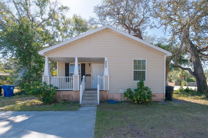 LOCATION LOCATION LOCATION! Sitting Just outside of GULFPORT! Only a few Minutes from Downtown Gulfport and Gulfport Beach! Welcome to this 4Bedroom 2Bath home that has been Tastefully Updated! Located in a HIGH and DRY area of St Pete! NON-Flood Zone and No Hurricane damage! This home Features an Open Layout with a Front Porch & a Back Porch, New Roof (2023) Newer Luxury Vinyl Flooring, Newer Vinyl Fence, Indoor Laundry and Much more! This home sits in a Corner Lot with a Big Fenced in Yard! and No Next door Neighbors! Great for First Time Home buyers or as an Investment Property. Average Rent is between $2500/2700 a Month!!  Centrally Located between Desirable Downtown St Pete and our famous sugar sand beaches, this South Central area is St Pete’s best kept secret! Close to Downtown St.Pete and Only 10 mins away from the St Pete Beach and Treasure Island. Near Shopping and Dining and Only 25mins from Tampa International Airport.