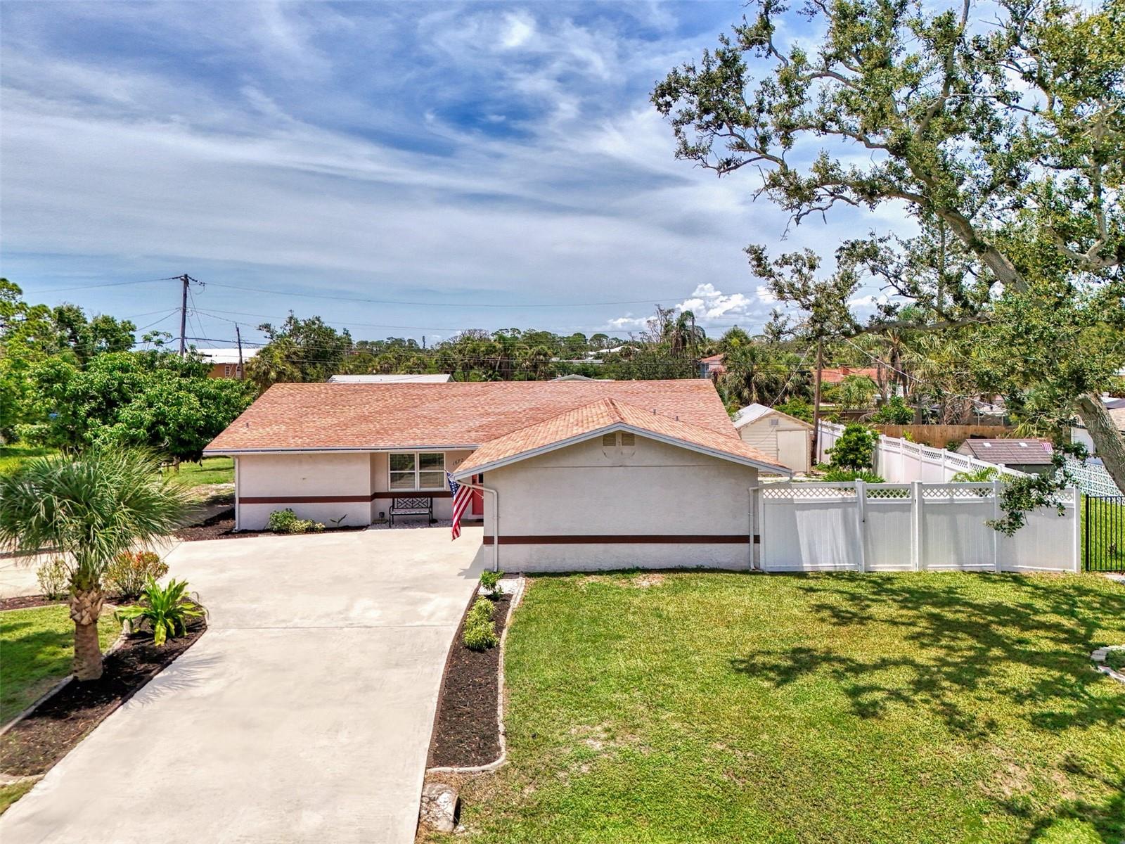Welcome beach or boat enthusiasts! Come check out this 4 bed (or 3 plus office or in-law suite), 2 1/2 bath, open floor plan, two car garage home. Granite countertops in kitchen with under cabinet and tray lighting and an open breakfast bar. Water filtration in kitchen sink and refrigerator. All upgraded interior doors. Crown molding throughout. The bedrooms are located on the 4 corners of the house giving privacy to all. Large master bedroom with private bath and walk-in closet. The second bedroom includes a 1/2 bath with access to outside patio and could easily be used as in-law suite or office. The third bedroom also has access to the patio. And yes, there is a fourth bedroom! Updated windows and newer duct system and insulation in attic added for energy efficiency . If you love the outdoors or entertaining then this is the one for you -This home sits on a corner lot and has 1000 sq ft of outdoor fenced patio space... NOT ONE PATIO BUT TWO!! Irrigation system for front and side of property. 10x14 Shed included. No deed restrictions or HOA fees so park your Boat, Jet Skies or RV on your large circular driveway. 1 block from Lemon Bay/Intracoastal Waterway, Alligator Creek & the South Venice Ferry! For a small fee of $200 annually, you can hop on the ferry and take a 4 minute ride over to South Venice Property Owners Private Beach!! There is also a boat ramp and dock that puts you right into the Intracostal Waterway!! Florida living at its best! So grab your Kayak, boat, Jet Skies or just sunscreen and beach towel and start living your best life!