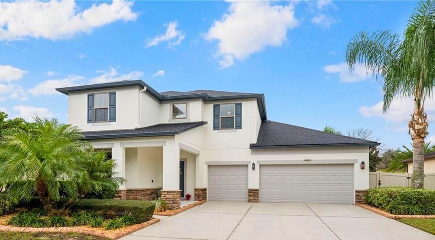 POOL HOME | JUST LISTED in Sullivan Ranch! This beautifully maintained 4-bedroom, 3.5-bath home with a bonus room upstairs and a private office downstairs is located in one of Mount Dora’s most desirable gated communities, just minutes from historic downtown Mount Dora, boutique shopping, dining, and year-round festivals.

The open-concept layout is ideal for both everyday living and entertaining, featuring a spacious kitchen with a large granite island, eat-in bar, breakfast nook, stainless steel appliances, and ample cabinetry. Light-filled living and dining areas are enhanced by electronic blinds throughout the main living areas downstairs, offering both convenience and modern style.

Enjoy your private backyard oasis with a saltwater pool, paver pool deck, palm trees, and thoughtfully designed, low-maintenance landscaping — perfect for relaxing or entertaining year-round. The outdoor living space has been professionally enhanced with decorative stone, landscape lighting, artificial turf, custom curbing, and expanded paver areas, completed between 2023–2025.

Additional highlights include a first-floor half bath, laundry room with built-ins, generous storage, and a spacious primary suite featuring new engineered wood flooring in the bedroom and walk-in closet (2024), along with a soaking tub, walk-in shower, and double vanity. Recent upgrades include A/C air purification system (2022), electronic blinds downstairs, all interior lighting upgraded to LED (2022) including bathroom vanity fixtures, a new hot water heater (2023), epoxy-coated garage flooring (2022), garage walls painted to match the interior, and a new roof (2025).

Residents enjoy resort-style amenities including a clubhouse, fitness center, junior Olympic pool, splash pad, playground, dog park, and scenic walking trails. Conveniently located near SR-429 with easy access to Orlando, major highways, beaches, and area attractions, this home offers the perfect blend of comfort, convenience, and Mount Dora lifestyle.