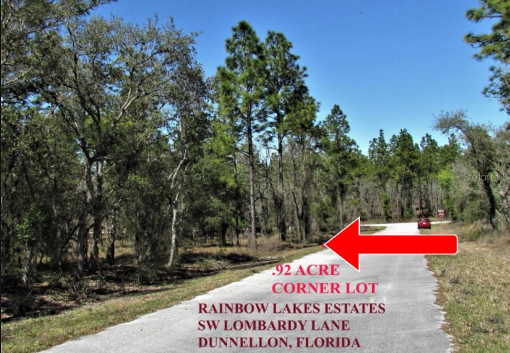 Spacious Corner Lot! Just Under 1 Acre! This large corner parcel provides plenty of room for a future build with open surroundings and only a few houses in the area. With no HOA, you’ll have the flexibility to design and use the property as you choose. Outdoor enthusiasts will appreciate the nearby Rainbow River, known for its clear waters and opportunities for boating, kayaking, and fishing. Downtown Dunnellon is just minutes away for everyday needs, while Crystal River and the Gulf of Mexico are only 20 miles out for coastal access. Take a drive to the beautiful Dunnellon area, set an appointment and experience this wonderful lot in-person with your licensed realtor today.