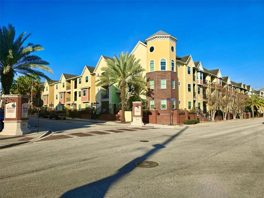 Live in the vibrant heart of Ybor City in this upgraded condominium offering style, comfort, and unmatched walkability. Located within the Ybor City Historic District, this gated community places you steps from restaurants, concert venues, movie theaters, bars, distilleries, and local markets. The free trolley grants quick access to Downtown Tampa, Riverwalk, and the Channel District. Inside, this beautifully updated unit showcases granite countertops, porcelain tile flooring throughout, and a fully renovated bathroom. The remodeled space, walk-in closet, and built-in desk space provide both function and modern appeal. Newer windows flood the home with natural light, while ample interior storage and 2 assigned first-level parking spaces offer rare convenience. Step outside to your private balcony surrounded by lush landscaping...perfect for relaxing after a night out in the city. Community amenities are second to none, featuring 2 pools, jacuzzi, a clubhouse with 24-hour fitness studio, movie theater, grilling areas, and more. Whether you're seeking an owner-occupied urban retreat or a high-demand investment opportunity, this upgraded Ybor residence delivers location, lifestyle, and long-term value.