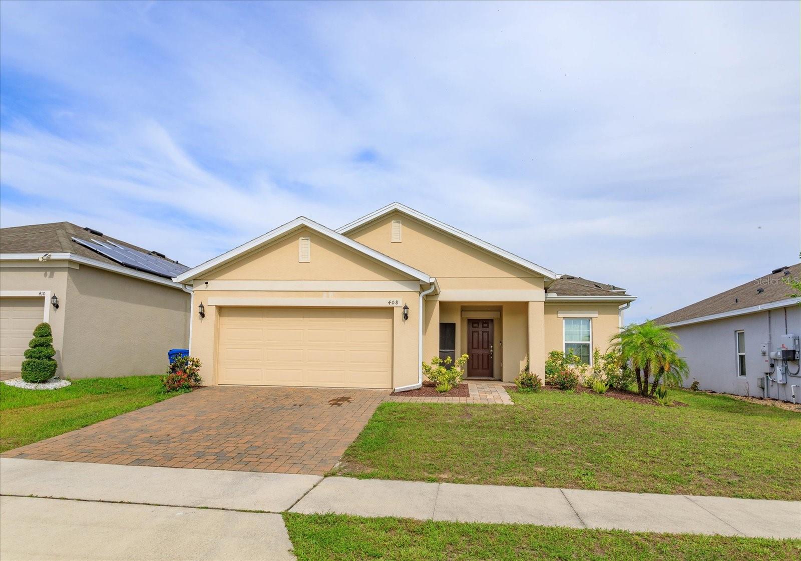 Welcome to this beautifully maintained home located in the Preserve at Sunrise community in Groveland, Florida. Perfectly positioned near the entrance of the neighborhood, this home offers both convenient access and walkability to the community pool—making everyday living a breeze.
This energy-efficient home comes equipped with solar panels, helping you enjoy lower energy bills year-round. Step inside to discover a thoughtfully designed open-concept layout with a split-bedroom floor plan, providing both space and privacy.
The spacious kitchen is a chef’s delight, featuring granite countertops, stainless steel appliances, an oversized pantry, abundant cabinet space, and a breakfast bar—perfect for entertaining or everyday meals. Ceramic tile flooring runs throughout the main living areas, while the bedrooms are comfortably carpeted for added warmth.
Outside, enjoy a generously sized backyard, ideal for relaxing
Don't miss the opportunity to make this wonderful home yours—schedule your private showing today!