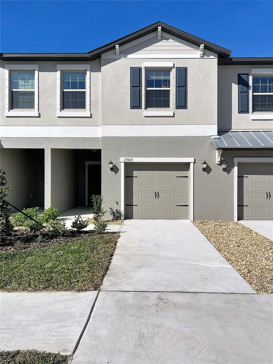 Located in the Cypress Creek community of Sun City Center, this two-story townhome built in 2022 offers 3 bedrooms, 2.5 bathrooms, and approximately 1,701 square feet of living space. The home features a modern open-concept floor plan designed for comfortable everyday living and entertaining.

The first floor includes a spacious great room, dining area, and kitchen connected in a functional layout. The kitchen offers ample cabinet storage and convenient access to the covered patio, providing additional outdoor living space.

All bedrooms are located on the second floor, including the primary suite with a private en suite bathroom and a walk-in closet. A versatile loft area upstairs can be used as a home office, media area, or additional flex space.

Additional features include a one-car garage and contemporary finishes throughout the home.

Residents of Cypress Creek have access to community amenities including a swimming pool, basketball courts, playground, and walking trails. The property is conveniently located near shopping, dining, and major roadways for commuting throughout the Tampa Bay area.

This home offers a modern layout and access to community amenities in a convenient Sun City Center location. Schedule your private showing today.