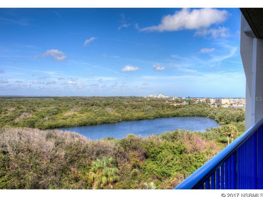 This Rarely offered MINI PENTHOUSE 3/3 floor plan has it all and is move in ready.  Two of the 3bedrooms are private oversized master suits each boasting their own full bathroom featuring separate shower, and double vanities.  Other features include a Jacuzzi tub in one of the en suits, large walk-in closets, and entry to the balcony.  As you sit back and relax on the large oversized balcony, you can take in unobstructed peaceful natural views of wild life in the estuary of Floridaâs Intra-Coastal Waterway.  The 3rd guest room offers a view of the Atlantic Ocean.  Ocean Walk Condoâs have an impeccable reputation for luxury offering  2 community pools, tennis courts, nature trail, basketball court, sauna, spa, BBQ areas and many social activities. This is a well managed building with gated access, secure covered parking and low condo fees which include water and cable TV. New Smyrna Beach is a barrier island situated between the Indian River and Atlantic Ocean. Enjoy miles of beautiful beaches, collect sea shells, sail, surf, wind surf, deep sea fishing.  This unit is priced to sell, Call TODAY. ;LocationDescription: Condo ;Water: City