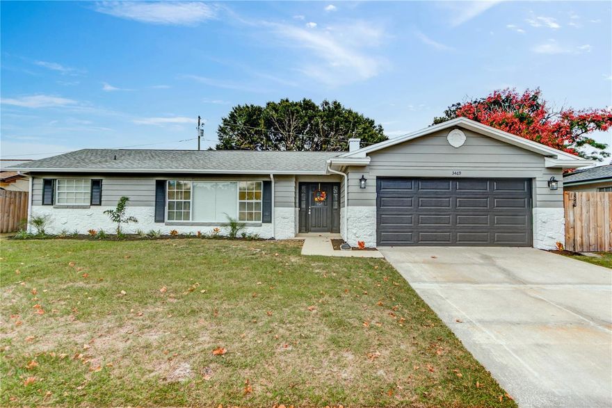 One or more photo(s) has been virtually staged. BACK ON THE MARKET.  Welcome to your dream home in the highly sought-after Winter Park community of Eastbrook, inn the highly sough Seminole County school district. Nestled on a peaceful street in Eastbrook, this Winter Park home offers a lovely landscaped front yard.   Boasting new flooring, updated baths and kitchen with GRANITE COUNTERTOPS, SOLID WOOD CABINETS and NEW SAMSUNG STAINLESS STEEL KITCHEN APPLIANCES. The BRAND NEW A/C SYSTEM, WATER HEATER, and GARAGE DOOR ensure your comfort and convenience.  Step inside and be captivated by the spacious, light-filled living spaces. The L-shaped living/dining room and family room provide ample space for entertaining, while the cleverly designed split plan offers privacy and functionality. Sliding doors beckon you to the oversized screened patio, seamlessly blending indoor and outdoor living.  Great spot to relax and unwind and enjoy the Florida air.  The heart of this home is its kitchen, adorned with granite counter tops, solid wood cabinets, and stainless steel appliances.  Prepare culinary delights surrounded by modern elegance. The bathrooms are equally luxurious, with a convenient pool bath in the hall.
Step outside and discover your private oasis. The large, fenced yard provides a safe haven for family and pets to play freely. Imagine hosting BBQs on the expansive patio slab in the back, creating cherished memories with family and friends. This home is designed for those who appreciate outdoor living without sacrificing privacy.  This Winter Park sanctuary isn’t just a home; it’s a lifestyle. Enjoy the convenience of being close to everything Winter Park has to offer, from upscale dining and shopping to cultural attractions and recreational activities. With its prime location, this home allows you to experience the best of Winter Park living.  Don't miss this opportunity to make this your forever home. Immerse yourself in luxury, comfort, and convenience in the heart of Winter Park's Eastbrook community. Schedule a viewing today and step into your future.