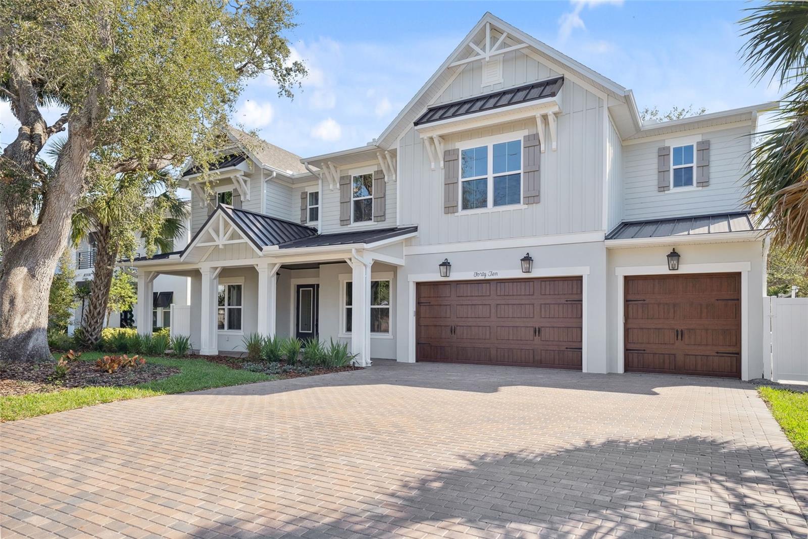 Fully completed and move in ready! Luxurious new construction home by New Legacy Homes for sale in the heart of South Tampa in Plant School District!
This 2 story, 6 bedroom, 5.5 bath home features a 3 car garage, front porch, large recreation room with media room adjacent, and large covered back lanai back with a pool.
The first floor of this home features 10 foot ceilings, a sizable master bedroom and bath, a formal dining room, study/office, guest room and bath, eat in breakfast nook off the kitchen with plenty of natural light, and a great room with double French doors and side lights.
The kitchen features Thermador appliances including wall oven, a pot filler, gas cooktop, apron style kitchen sink and an oversized walk in pantry with custom shelving.
A large master bedroom is located downstairs with tray ceilings and crown molding, adjacent to a stunning bathroom with a large freestanding soaking tub, two shower heads and an expansive walk in closet with custom shelving. The second floor of the home has an oversized recreation room perfect for entertaining or as a playroom, complete with a "snack bar" that includes a 30" refrigerator and freezer tower. In addition, the second floor houses a flex space/home office, media room and three additional bedrooms each with full en-suite bathrooms. Two laundry rooms, one on each floor, for maximum convenience - truly move in ready with no detail forgotten. Wine display room on the first floor, an outdoor kitchen, built in shelving in the office and a first floor wet bar. The home is fitted with an ELAN home automation system, touchscreen wireless whole home security system, pre-wiring for speakers and audio in many of the rooms and pre-wiring for exterior security cameras. Engineered hardwood floors span throughout the home, except in wet areas.
This house includes a reinforced concrete foundation, energy efficient Icynene spray foam insulation, double pane, low E impact vinyl windows and the home comes with a 2-10 structural warranty.
This home is truly in the heart of South Tampa-- just 10 mins to both downtown Tampa and Tampa International Airport and within minutes of Hyde Park, Bayshore Blvd and some of the best schools, shopping and restaurants that Tampa has to offer!