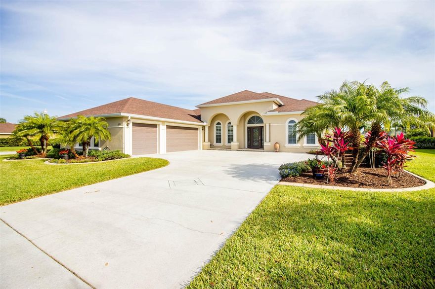 This Spectacular Lake Front "Promenade Parke" Pool Home Will Take Your Breath Away!  Constructed by Paytas and Will Satisfy All of your Wants and Needs! From the Moment you Walk in through the Etched Glass Entry into a Pristine Open & Split Floor Plan 
Features: 3 Bedrooms Plus Office/Den, 2 Baths & 3 Car Garage. This Paradise Features: Lush Landscaping Beautifully Maintained, A Screened In Salt Water Pool Offers Privacy, Tranquility and Plenty of Natural Beauty Overlooking a Radiant Lake with a Fountain. You will be Mesmerized! Everywhere you look are UPGRADES and without the Wait to Build. In the Kitchen, Enjoy 42" Custom Cabinets, Granite, Backsplash, S/S Appliances, Custom Light Fixtures and a Breakfast Nook overlooking the Pool & Lake.  Upgrades Galore: Custom Window Treatments, Hurricane Shutters, Gutters, 7 Ceiling Fans, Walk In Closets, Crown Molding, 10 ft Ceilings, Beautiful Plank Wood Flooring and Brand New Carpet in Bedrooms & Office.  The Master Bedroom comes with its own Slider to the Pool, Upgraded Master Bath Fixtures & Tile, Double Vanity, Comfort Height Counters & Toilets, Extended Shower and So Much More! Your Search has Ended! What More Could You Ask For?!  Start Living in Luxury while Enjoying the Convenience and Close Proximity to Venetian Bay Town Center, Venetian Bay Golf & Country Club, Port Orange Pavilion and Only 20 minutes to the Beach! A Super location and good access to I-95. All info thought to be accurate, but not guaranteed. ;Water: City