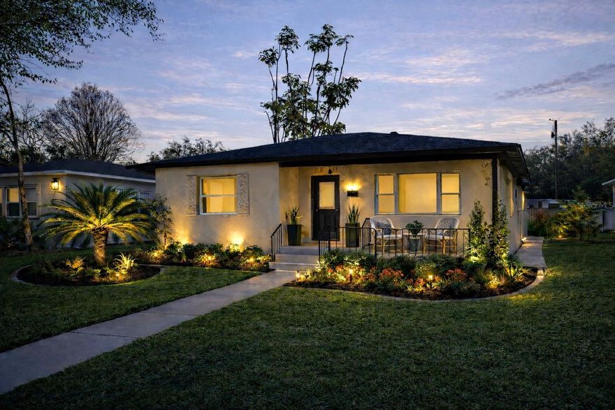 Welcome to a thoughtfully designed 3-bedroom, 2-bath home, where elevated finishes meet effortless Florida living. This fully renovated home blends warmth, function, and style in every detail. With almost 1500 sqft and over 500 square feet of covered outdoor entertaining area designed for year-round Florida living.

Thoughtfully redesigned with elevated finishes throughout, the chef’s kitchen anchors the home with a 48-inch gas range, custom cabinetry, quartz countertops, and designer lighting. Open living areas flow seamlessly into a private primary retreat featuring soaring 10-foot ceilings with an alabaster marble chandelier and a spa-inspired bath with upgraded tile and fixtures.

Step outside to over 500 square feet of covered entertaining space complete with a built-in bar, wood-fired pizza oven, and finished concrete flooring — creating a true extension of the home. 

Beyond aesthetics, this home has undergone comprehensive updates including a new roof (2025), new HVAC system and ductwork (2026), updated plumbing (2026), electrical (2025), gas tankless water heater (2026), and spray foam insulation for improved energy efficiency. Block construction with crawlspace provides durability and long-term value. Additional improvements include new vinyl fencing (2026).