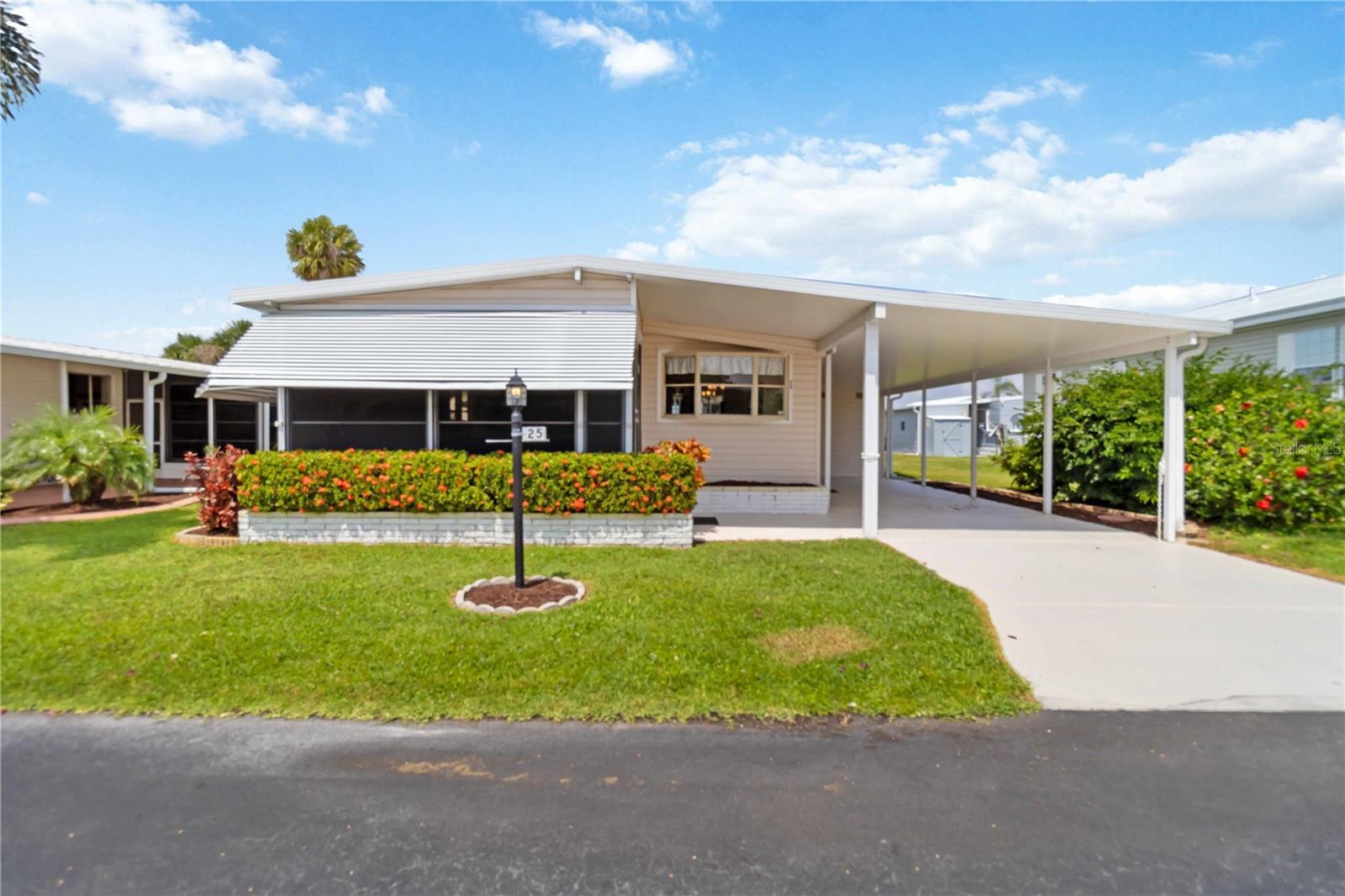 Welcome to a refined slice of paradise in the prestigious, resident-owned Eagle Point 55+ waterfront community in Punta Gorda. Perfectly nestled along a tranquil nature preserve, this beautifully remodeled home offers luxurious year-round living or the ultimate winter retreat. Completely renovated in 2025, this two-bedroom, two-bathroom residence spans 960 square feet and showcases thoughtful updates designed for comfort, style, and peace of mind.
Step inside and be captivated by the open-concept design, where sunlight spills across rich luxury vinyl flooring set atop new pressure-treated subflooring. The heart of the home—a sleek, modern kitchen—features striking granite countertops, stainless steel appliances, ample cabinetry, and a large pantry closet. The adjoining dining area, complete with a charming built-in hutch, flows seamlessly into a spacious living room that opens to a serene, no-see-um screened-in lanai—an ideal space to enjoy the warm Florida breeze.
The expansive primary suite is a peaceful retreat with generous built-in closet space and a private en-suite bath boasting a walk-in shower and matching granite finishes. A comfortable guest bedroom and full second bath welcome visitors with ease.
Outside, the insulated and moisture-free covered carport accommodates two vehicles and is surrounded by lush, manicured landscaping. Hurricane shutters provide added security and comfort during storm season. Spray foam insulation and insulated ductwork further enhance this home’s energy efficiency.
Eagle Point is more than just a community—it’s a lifestyle. Residents enjoy access to a heated pool, a Wi-Fi-equipped clubhouse, library, game room with card and pool tables, bocce ball and shuffleboard courts, and a scenic firepit and grilling area. Waterfront amenities include a private boat launch, fishing pier, and available dockage and boat storage—all along Alligator Creek with direct access to the Gulf.
As a Park-Share community, Eagle Point offers a unique investment structure where share purchases (in increments of $1,000) determine your quarterly association dues, all fully refundable upon resale. HOA fees include water, sewer, trash removal, recreational access, and private road maintenance.
With convenient proximity to Punta Gorda’s historic downtown, Fisherman’s Village, top-rated golf courses, dining, shopping, and beaches, this home offers luxurious Florida living at an incredible value. Don’t miss your chance to claim your place in this vibrant waterfront community.