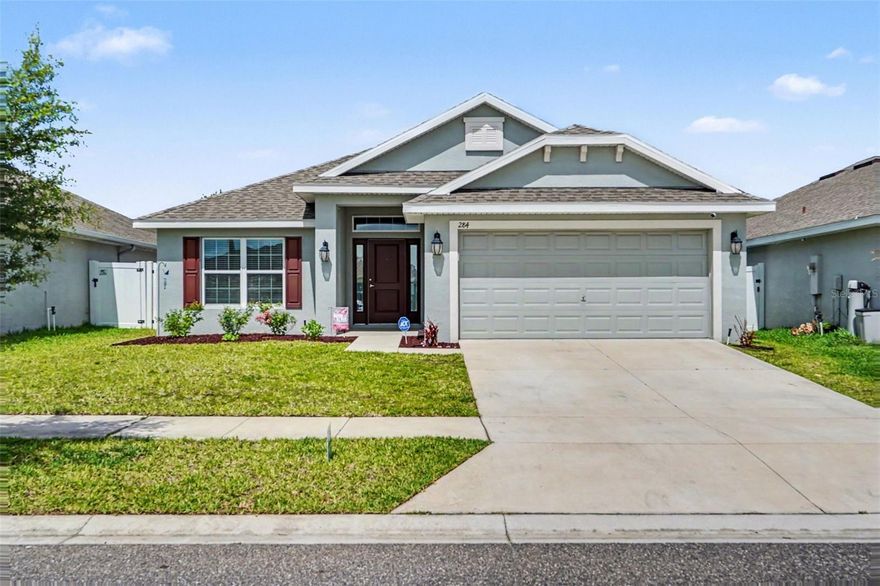 Beautiful 4-bedroom, 2-bath home built in 2021 with 1,807 sq ft in Citrus Pointe, Haines City. Features an open floor plan with abundant natural light, a spacious kitchen with ample cabinetry, and a split-bedroom layout for added privacy. Enjoy the screened-in porch overlooking the backyard—perfect for relaxing or entertaining. Low $100 annual HOA and convenient access to shopping, dining, and major roadways.