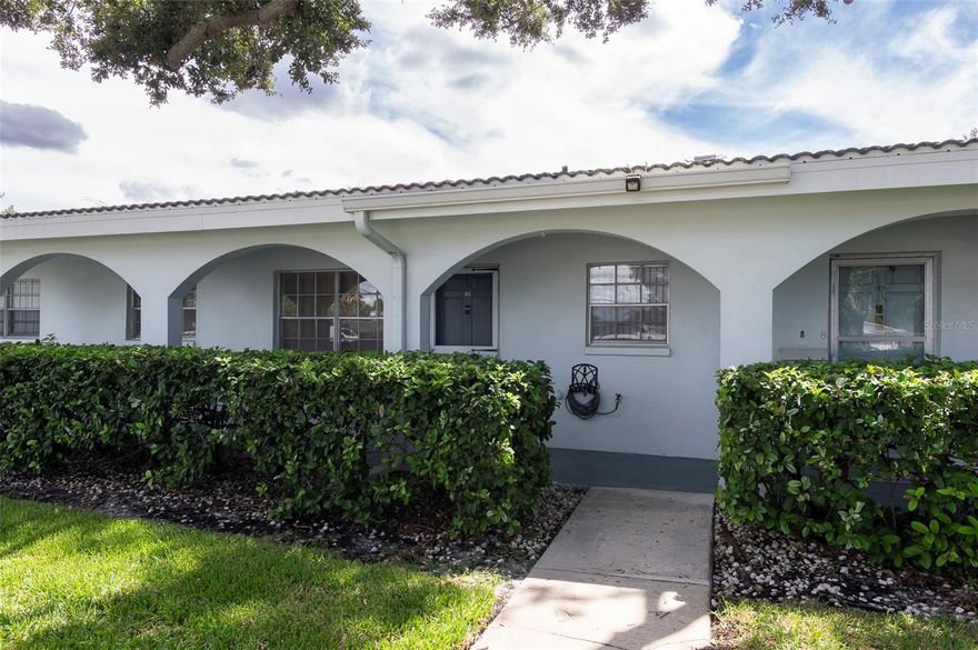 Diamond in the Rough: Price to Sell! Twin Oaks 55+ Community in Greater Seminole.  Spacious 2-bedroom, 1 Bath home over 1100square feet with a bonus room/ family room with access to the backyard, plus your designated parking space in front of this unit. 
The updated kitchen has wood cabinets and granite countertops, along with newer appliances. The updated bathroom features a shower and a beautiful vanity. The water heater for 2025 has been freshly painted throughout. Great storage. Room for a washer and dryer in this unit, too! Design your new home here; the slate is clear!
Well-maintained Twin Oaks offers numerous amenities, including a sparkling community pool, a clubhouse with social events and activities, shuffleboard courts, a community laundry room, and ample guest parking. Located centrally, you're just minutes from Seminole City Center shopping, entertainment, the Seminole Library, St. Petersburg College, Seminole Recreation, area parks, Lake Seminole, and less than 10 minutes from the area beaches. It's also an easy drive to St. Petersburg and Tampa.  Landlease: $126.58-month, plus a maintenance fee - $633.51.
Located in a non-flood zone X, awaiting a new owner to make it their home. Lowest price unit in the complex! Check out the video!