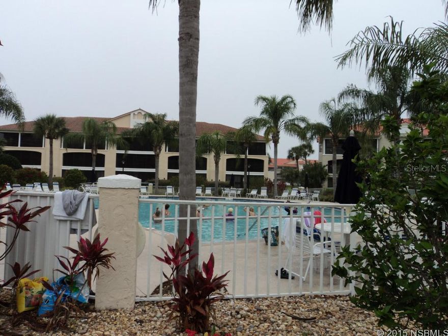 ONE OWNER FIRST FLOOR CONDO WITH FULL VIEW OF THE POOL AND DIRECTLY ACROSS FROM THE RIVER.HOME HAS SEVERAL BUILT-INS INCLUDING BAR AND BOOKSHELVES AND VANITY IN THE GUEST BEDROOM.FLORIDA ROOM IS TILED WITH A WALL OF WINDOWS.DELIGHTFUL FURNISHINGS ADD TO THE APPEAL OF THIS EASY ACCESSIBLE CONDO WITH NEWER KITCHEN APPLIANCES AND A/C.WATCH THE SUNSETS FROM YOUR LIVING ROOM AND WALK THE BOARDWALK TO THE RIVER AND ALL BOUCHELLE AMENITIES INCLUDING 2 POOLS, TENNIS AND CLUBHOUSES.COMPLEX JUST MINUTES TO THE BEACH, SHOPPING AND THE CENTER OF NSB RESTURANTS AND  ENTERTIANMENT. ;LocationDescription: Condo ;Water: City