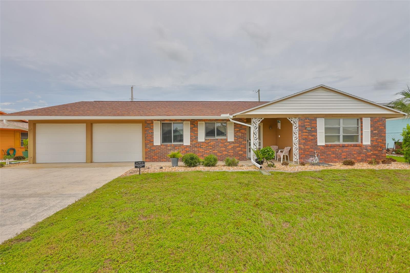 Welcome home!! This single family two-bedroom, two bathroom, two-car garage with additional inside golf cart parking access home is in a NON-HOA neighborhood. ROOF replaced 2020, ELECTRIC PANEL 2021, AC 2022. Covered front porch and a large, enclosed back patio adds additional space.
Kitchen includes soft close cabinets, eat-in space, double sink, and a pantry. NEW RANGE 2025. Kitchen opens into a great room area for a combination dining/living area. The Florida room provides additional space and windows provide added natural lighting.
Split floor plan with 2nd bedroom in the front and primary bedroom in the back of the home. The primary bedroom has an en-suite bathroom and a spacious walk-in closet. Primary bathroom has a solid surface vanity and a walk-in shower. The second bathroom has a solid surface vanity, updated lighting, and a shower/tub combination.
Large utility room includes washer and dryer that convey, a utility sink and shelving and cabinetry for additional storage.
The large, enclosed back patio, complete with glass enclosed windows, provides additional space to enjoy.
This home is a wonderful opportunity to live in the wonderful 55+ golf cart community in Sun City Center. Home is located close to all Sun City Center community amenities as well as shopping, medical facilities, and I-75. Convenient access to Tampa International Airport as well as the opportunity to see several professional sports teams and the beaches in Sarasota and more! Sun City Center Community Association membership is required for a small yearly fee but there is no other HOA for this home.