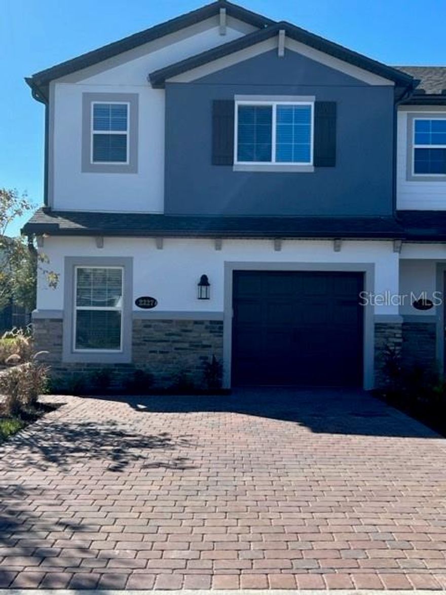 A BRAND NEW HOME. This beautiful end unit open-concept 2-story townhome offers 4 bedrooms, large great room, and a loft. The foyer seamlessly connects to the open-concept kitchen and great room that has plenty of space for both a living room setup as well as a dining table! Kitchen features include 42" slate-stained cabinets, quartz countertops, and a GE Stainless steel gas oven. A bedroom and full bath located on 1st floor.this end-unit townhome has so much to offer. Complete with a 1-car garage with a 2-car-wide driveway.
 The second level has a large loft area (11x11.3), 3 bedrooms and 2 full baths. The utility room is conveniently located on the second floor. This home is 100% Energy Star 3.1 certified including R-38 ceiling insulation, Radiant Roof Barrier, Low-E dbl pane windows & Energy Star appliances. This townhome is in a beautiful gated community with pool. Renters Insurance is required to be taken by the tenant.