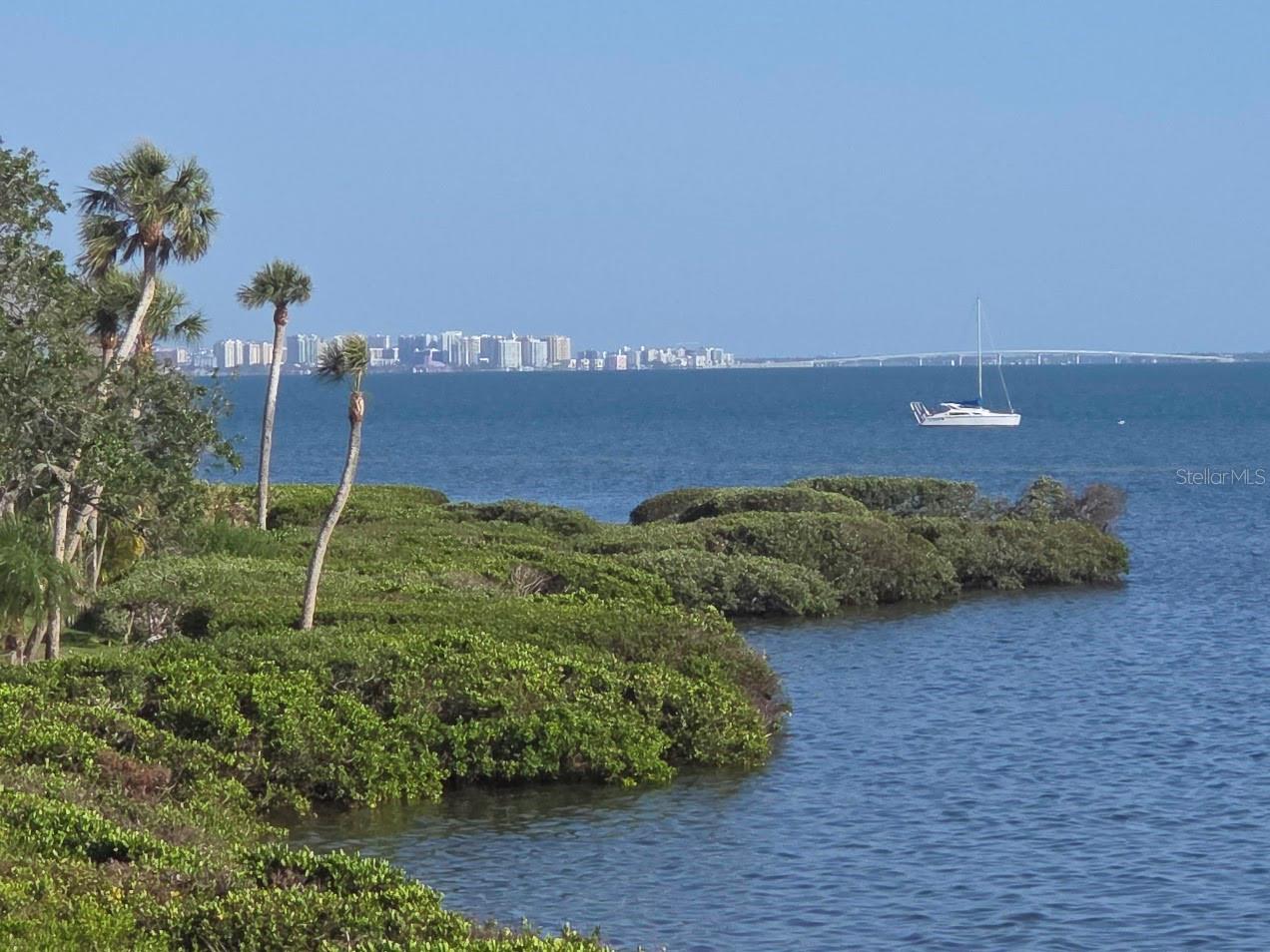 Price reduction on top of having the home freshly painted and paying all outstanding assessments. End unit condo with a corner view of Sarasota Bay boasts plenty of natural light, and multiple gathering areas for you and your guests to enjoy the wonderful views of the water, beautiful birds, jumping fish, and occasional dolphins. After watching the spectacular sunset, take in the sparkling lights of Longboat key and Ringling Bridge in the distance. This home has a waterside open-air porch where you can sit and soak up the afternoon sun. In addition, the front of the unit has a rare private screened-in porch giving you a quiet shady area to enjoy a good book or listen to the rustling leaves of the lush plantings growing all around. Take your morning walk – with up to two dogs- through the lush grounds of the Wild Oak Bay community. Go for a swim or soak in the hot tub. Feeling adventurous? Head out through the mangroves to go paddle boarding or kayaking. Or put on your water shoes, grab your fishing pole, and catch fish along the sandbar right out back. Semi-Private IMG golf course is less than a mile away if you want to hit the links or driving range. In short, this is a great unit for entertaining friends and family, yet still offering great privacy in a condominium environment. Newer appliances and AC system. All photos taken from condo show your true view of Sarasota bay. Ask about owner financing