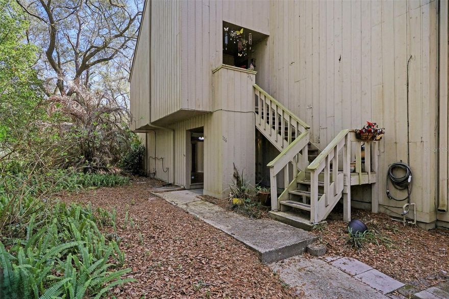 One or more photo(s) has been virtually staged. Welcome to your paradise located in the lush,nature filled community of The Springs! This ground level condo and community has so much to offer! The floor plan offers a great use of space with an open kitchen, good sized bedroom and bathroom and an extended living/dining area. Features include Granite countertops, solid wood cabinets, bamboo wood floors in the kitchen and bedroom, a gorgeous copper kitchen sink, brand new luxury vinyl plank flooring in bathroom and living area, newer Master shower, water heater, HVAC, and electrical panel, as well as fresh interior paint. Lots of extra storage in the carport and front patio and the All in one washer/dryer is even included! The master bedroom offers it's own private courtyard. Step outside and enjoy an extended patio with TREX® flooring overlooking lush plants and a serene atmosphere. You will feel like you are tucked away somewhere in the woods, but you are just minutes to everything you could ask for. The Springs community offers a 24 hour manned security gate, a clubhouse for activities surrounded by a beautifully treed area with benches; enjoy the Tennis court, Basketball court, or try your hand at pickleball! There are two pools as well as the natural spring that stays cool all year round, and plenty of walking trails to enjoy!! You can even board your HORSE at the stables! There are fun family events that take place in the community every year. The Springs is right around the corner from I-4 for an easy commute. It is centrally located and you will be close to hospitals, restaurants, shopping, UCF, Rollins, Seminole State College and more! Zoned for Seminole County Schools! This is truly a unique neighborhood that you will love!! Come take a look!