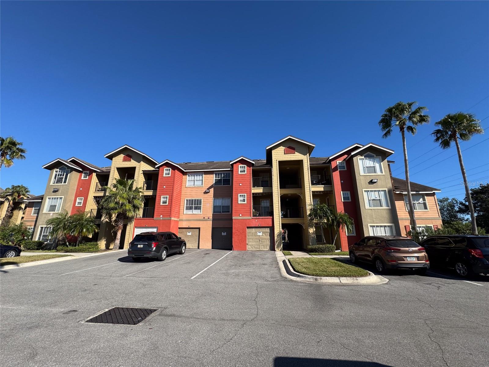 Location, Location, Location. These 2/2 freshly painted condo unit located in the gated community Villa del Sol in Kissimmee features tile all over the apartment, countertop granite in kitchen and both bathrooms, laundry room inside the unit, all appliances, washer and dryer, and a beautiful view to a pond. This very well-maintained community features clubhouse, pool, fitness center and tennis court. Very close to major roads and to The Loop, a huge mall full of restaurants, mayor retail stores and entertainment.
