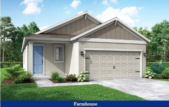 Under Construction. Introducing the BRAND NEW Flora, a 3 bedroom, 2 bathroom, 2-car garage home plan with 1,488 sq. ft. of living space. This single-family home has a welcoming front porch, family room, large owner's suite, and open kitchen with a dining cafe. The family room overlooks the covered lanai. The elevation is a rendering only and not the final colors/finish choices.