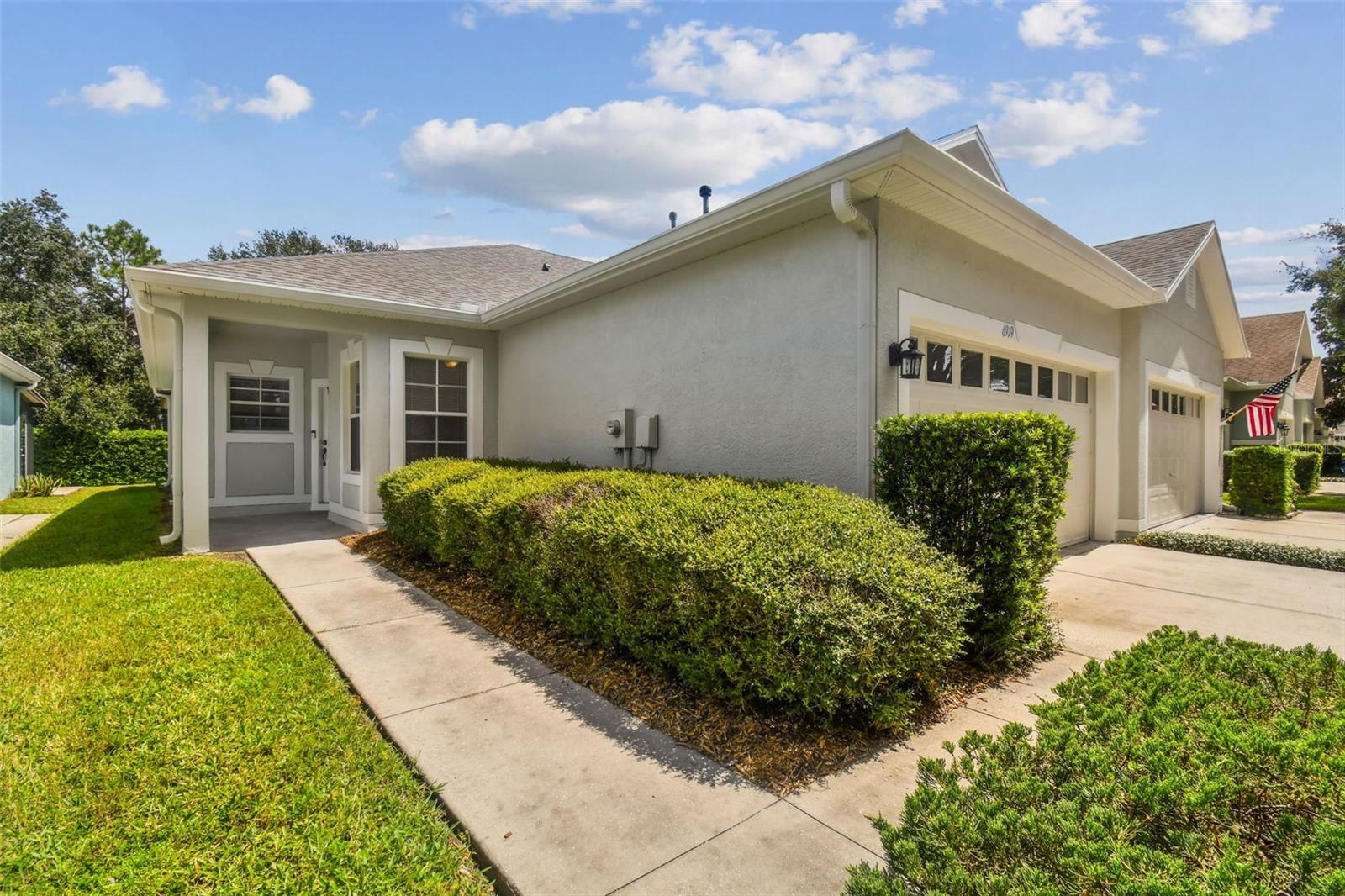 Nestled within the beautifully landscaped Covington Park community of Surrey Hill Park in Apollo Beach, this charming one-story villa offers a tranquil setting on a quiet cul-de-sac street which is also not in an AE Flood Zone! A quiet neighborhood and a great location with many recreational amenities: several pools, clubhouse, gym, sports fields, parks, walking/biking trails and peaceful ponds. Boasting two bedrooms and two baths, this home features a spacious open concept design with vaulted ceilings and a split floor plan, providing both comfort and privacy. The generously sized master bedroom includes a walk-in closet and en-suite bathroom with a full shower, large vanity, and ample storage. A second bedroom is conveniently located near an adjacent bathroom with a shower and bathtub combination. The well-designed, equipped and maintained kitchen flows seamlessly into a good-sized walk-in pantry, perfect for the home chef. Enjoy relaxing evenings in the covered. screened in lanai overlooking the private backyard with no rear neighbors. Additional highlights include a two-car garage with extra bright lighting and a built-in wall workstation, plus recent updates like a new HVAC system (2023), roof (2022), gas hot water heater (2021), and LED ceiling light fixtures with dimmers which will provide optimal energy efficiency for many years to come. Located just minutes from I-75, US301, and US-41, adjacent to Waterset Community and it’s Sports Complex Center. This villa offers easy access to schools, shopping, dining, entertainment, St. Joe's Hospital, beaches, boating, and is just a short 20-minute drive to downtown Tampa, Bradenton, Sarasota, and airports. Check it out! Call today to schedule your private tour. Come, experience, and enjoy the peaceful lifestyle and convenient location of Covington Park!