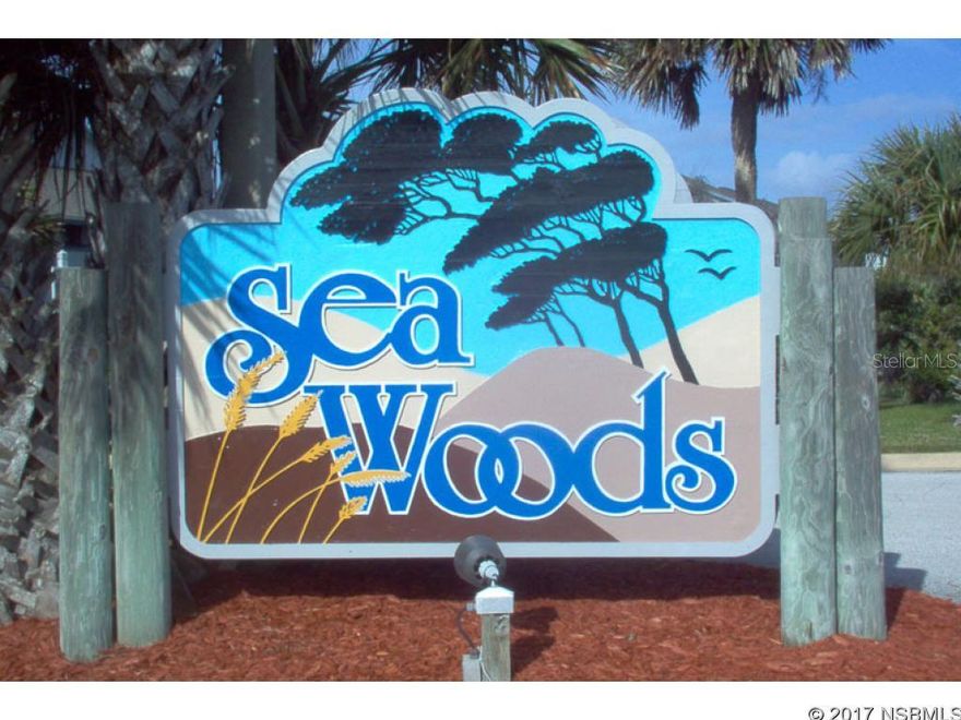 Very well kept 2nd floor condo. Fully furnished, screened lanai with cover,  stainless steel appliances, tile floors throughout, fresh interior paint, new lights and fans, Newer washer/dryer, new A/C with heat pump installed in Sept. 2017, building has new roof and exterior paint. Sea Woods is a 53 acre complex, straight across from the no-drive beach. The community has 3 pools, 4 tennis courts, fitness center, bike path, 2 racquetball courts, shuffle board and clubhouse. Must see....wont last long. ;LocationDescription: Condo ;Water: City