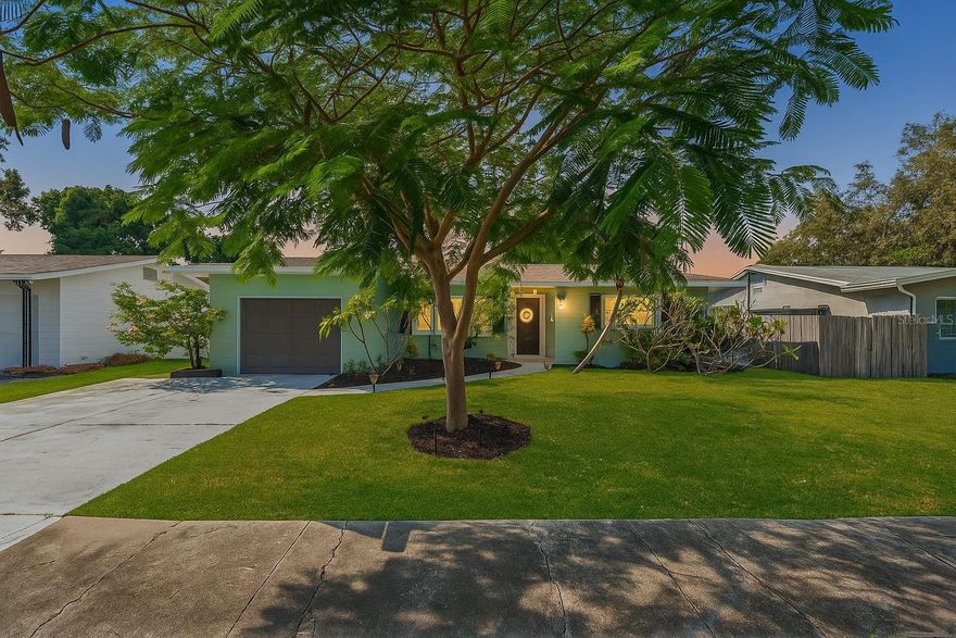 Welcome to 6121 4th Street S, a charming 2-bedroom, 2-bath home ideally located in one of St. Petersburg’s most desirable areas, Greater Pinellas Point. Step inside to an inviting living room filled with natural light—perfect for relaxing or entertaining guests. The updated kitchen showcases modern cabinetry and stainless steel appliances, and opens seamlessly to the dining area, creating an effortless open-concept layout. The spacious primary suite features a private, convenient ensuite bath. Enjoy a fully fenced backyard—perfect for pets, entertaining, or relaxing outdoors. Recent updates include a 2018 roof, a whole-house water softener installed in 2023, updated electrical in the kitchen, updated plumbing in the guest bath, and a reverse osmosis system in the kitchen. This home is truly move-in ready. Just a stroll away, you’ll find Bay Vista Park and its public boat ramp, where you can launch your boat, kayak or paddleboard and enjoy scenic waterfront views, or simply take in the natural beauty of the bay and park. The home is also close to other beautiful parks, the Bahama Shores and Pink Streets neighborhoods, and offers easy access to I-275 for commuting to downtown St. Pete, Tampa, or over the Skyway to Bradenton. With world-famous Gulf beaches only minutes away, this location offers the perfect blend of recreation, convenience, and coastal lifestyle. Don’t miss your opportunity to make this St. Pete gem your new home! NON FLOOD ZONE HIGH AND DRY!