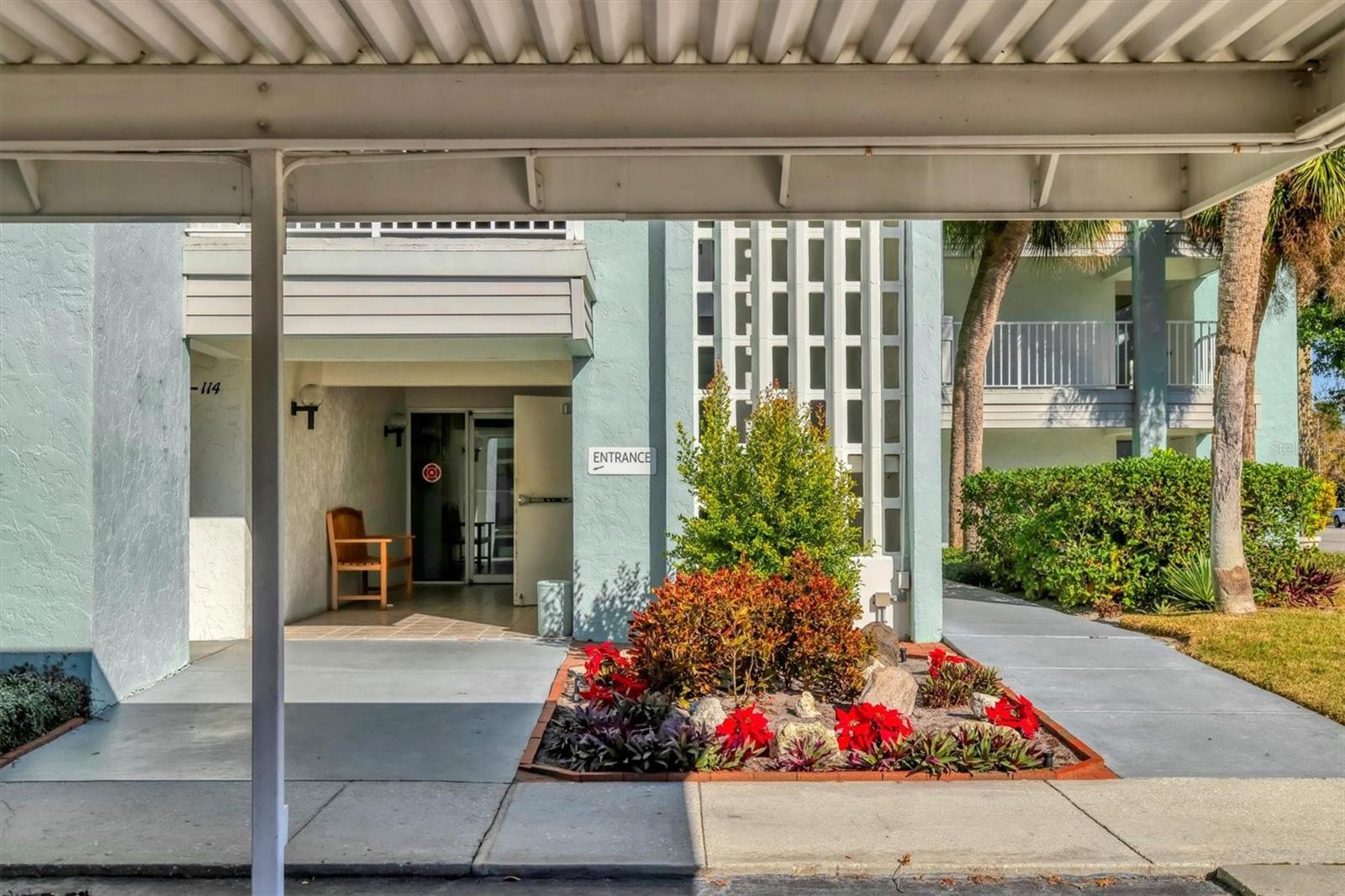 Live minutes from Siesta Key, but on the mainland close to everything! Experience the best of Sarasota living in this beautifully updated condo, ideally located close to Sarasota Memorial and downtown. Enjoy the convenience of an elevator, so you can skip the stairs. With a brand-new roof and hurricane windows, this home is ready for peace of mind. Offered fully furnished, just bring your personal items and move right in!
Perfect for both full-time and part-time residents, this condo boasts a spacious, oversized 9'x14' shaded lanai overlooking the pool, which is currently being refurbished and features a grill and firepit — perfect for relaxing and entertaining. Inside, you'll find an updated kitchen and bathrooms, along with warm wood floors throughout the space. A dedicated laundry room adds convenience to your daily routine.
The master bedroom features sliding doors with Bermuda shutters that open onto the lanai, providing a perfect spot to enjoy your morning coffee. The kitchen is a chef’s dream with a large breakfast bar, built-in desk, and under-cabinet lighting, creating an ideal space for cooking and socializing. The second bedroom offers flexibility with a Murphy bed and a closet for your guests, with room for a desk if you want a home office.
Additional perks include a storage closet just across the hall, one covered parking space, and ample guest parking. The community is pet-friendly, allowing one pet up to 20 lbs. For added security, the lobby and elevator are access-controlled with a call box for guests.
Located just minutes from Siesta Key, Sarasota Memorial Hospital, and downtown Sarasota, this is one of the best locations in town. Don't miss out on this incredible opportunity!