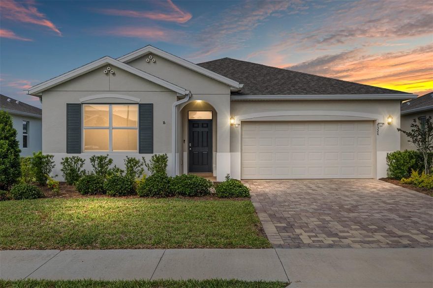 Beautiful 2022 Clifton Model Home available FOR LEASE! Located in the highly sought-after gated community of Ocala Preserve, just 4 miles away from the World Equestrian Center. This stunning 2 bedroom, 2 bathroom + OFFICE/FLEX ROOM features a beautiful extended lanai with outdoor kitchen and beautiful outdoor space! As you step inside, you'll be greeted by an abundance of natural light, upgraded tile floors and a spacious living area designed for entertaining. The chef's kitchen is the heart of the home and equipped with stainless steel luxury appliances, granite counters, oversized island, and more. The master bedroom offers an ensuite with his and hers sinks, a step-in shower glass enclosed shower, and TWO spacious walk-in closets. The guest bedroom is also great in size and features plush carpeting, ample closet space and large windows allowing plenty of natural light to flow. The oversized Office/Flex space features French doors for privacy and allows for this to be an optional third bedroom! beyond the great room are beautiful sliding glass doors that lead you out to the extended lanai with custom built outdoor kitchen! Enjoy your morning coffee or evening glass of wine overlooking the beautifiul backyard space! This home is perfect for entertaining. Pet Friendly! Rental rate includes monthly HOA fee, high speed internet, lawn care, pest control as well as your club membership and all community amenities! Come enjoy your stay in this beautiful resort-style living community featuring a clubhouse, restaurant, spa, pools, golf, tennis, pickleball, bocce courts, horseshoe pits and more! Available for long term lease only. Schedule your private tour today!
