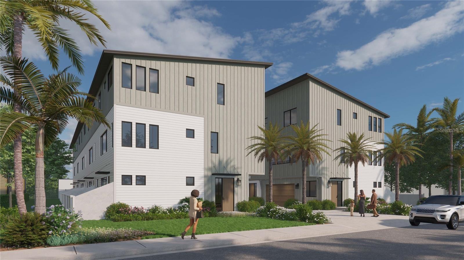 One or more photo(s) has been virtually staged. Pre-Construction. To be built. Prime opportunity in the heart of South Tampa, this fully designed and permit-ready development site offers a rare chance to immediately break ground on a ten-unit luxury townhome community or take advantage of existing approvals for professional/medical office use. The project features six three-bedroom, three-and-a-half-bath units and four four-bedroom, three-and-a-half-bath units, each offering approximately 2,460 square feet of living space, a two-car garage, and a spacious private backyard. A complete permit set prepared by BSB Design is included with the purchase, streamlining the construction process, and a construction bid . This exceptional property combines prime location, versatile use options, and a ready-to-build package, making it an ideal investment in one of Tampa’s most sought-after neighborhoods.