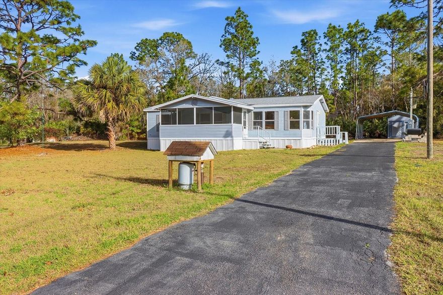 Located on a quiet dead-end street in Homosassa, this property offers peaceful country living with plenty of space to enjoy the outdoors. The large yard provides room for gardening, chickens, or other small animals. The home features a functional layout and a screened front porch perfect for relaxing.

Conveniently located near the Homosassa River, boat ramps, and the area’s famous natural springs, this location is great for boating, fishing, kayaking, and seasonal scalloping. Close to the Homosassa Manatee Refuge and the popular Howard’s Flea Market, while still offering privacy and room to spread out.