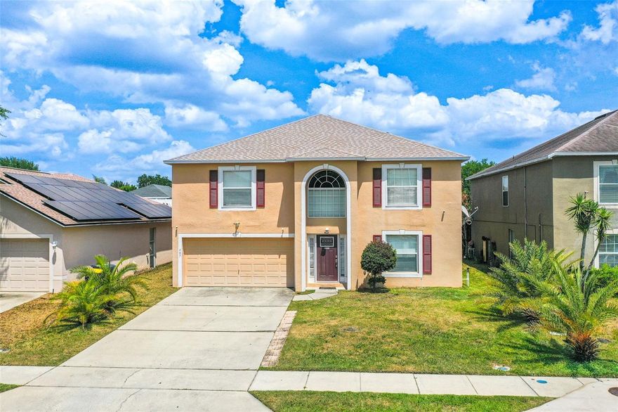 Welcome to this beautifully updated 5-bedroom, 3.5-bath pool home located in the highly desirable Davenport area just 15–20 minutes from Walt Disney World Resort. This fully remodeled property that comes FULLY FURNISHED offers exceptional flexibility as a primary residence, vacation home, or short-term rental investment with proven Airbnb income history.

One of the standout features of this home is the FULLY OWNED SOLAR PANEL SYSTEM, offering excellent energy efficiency and long-term utility savings with no lease or additional payments to assume. Combined with the BRAND NEW high-end Bosch A/C SYSTEM with a 20.5 SEER rating and hybrid 80-gallon water heater, this home was thoughtfully upgraded for comfort, efficiency, and lower operating costs.

The home has been renovated with nearly every major component updated within the last 2 years, offering true move-in-ready convenience and peace of mind. Major improvements include a NEW ROOF installed in 2022, owned double-tank water softener system, recently cleaned ductwork, refrigerator, stove, microwave, dishwasher, washer and dryer, fresh interior and exterior paint, updated fixtures and lighting, and a beautifully redesigned kitchen featuring new cabinetry, countertops, modern finishes, and garbage disposal. The home also features laminate wood flooring and an exterior security camera system already in place.

The spacious floor plan offers 5 bedrooms, including generous living and entertaining spaces ideal for large families or vacation guests. The garage has been converted into a game room complete with its own mini-split A/C system, while still offering the flexibility to easily convert back into a traditional garage if desired.

Step outside to enjoy your private heated chlorine pool installed in 2019, complete with pool alarm system, irrigation, and spacious outdoor living space perfect for relaxing or entertaining year-round.

Currently operating as a successful Airbnb, making this an outstanding investment opportunity in one of Central Florida’s top vacation destinations.

Located in a well-maintained community with low HOA fees, residents enjoy a convenient location close to shopping, dining, golf courses, and everyday conveniences. Nearby attractions include ChampionsGate, Posner Park, ESPN Wide World of Sports Complex, and major highways including I-4 providing easy access to Orlando, Kissimmee, Universal Orlando Resort, and both Florida coasts. This move-in-ready property offers the perfect combination of modern upgrades, resort-style living, and strong investment potential.