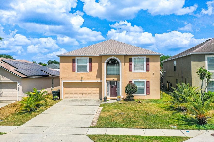 Welcome to this beautifully updated 5-bedroom, 3.5-bath pool home located in the highly desirable Davenport area just 15–20 minutes from Walt Disney World Resort. This fully remodeled property that comes FULLY FURNISHED offers exceptional flexibility as a primary residence, vacation home, or short-term rental investment with proven Airbnb income history.

One of the standout features of this home is the FULLY OWNED SOLAR PANEL SYSTEM, offering excellent energy efficiency and long-term utility savings with no lease or additional payments to assume. Combined with the BRAND NEW high-end Bosch A/C SYSTEM with a 20.5 SEER rating and hybrid 80-gallon water heater, this home was thoughtfully upgraded for comfort, efficiency, and lower operating costs.

The home has been renovated with nearly every major component updated within the last 2 years, offering true move-in-ready convenience and peace of mind. Major improvements include a NEW ROOF installed in 2022, owned double-tank water softener system, recently cleaned ductwork, refrigerator, stove, microwave, dishwasher, washer and dryer, fresh interior and exterior paint, updated fixtures and lighting, and a beautifully redesigned kitchen featuring new cabinetry, countertops, modern finishes, and garbage disposal. The home also features laminate wood flooring and an exterior security camera system already in place.

The spacious floor plan offers 5 bedrooms, including generous living and entertaining spaces ideal for large families or vacation guests. The garage has been converted into a game room complete with its own mini-split A/C system, while still offering the flexibility to easily convert back into a traditional garage if desired.

Step outside to enjoy your private heated chlorine pool installed in 2019, complete with pool alarm system, irrigation, and spacious outdoor living space perfect for relaxing or entertaining year-round.

Currently operating as a successful Airbnb, making this an outstanding investment opportunity in one of Central Florida’s top vacation destinations.

Located in a well-maintained community with low HOA fees, residents enjoy a convenient location close to shopping, dining, golf courses, and everyday conveniences. Nearby attractions include ChampionsGate, Posner Park, ESPN Wide World of Sports Complex, and major highways including I-4 providing easy access to Orlando, Kissimmee, Universal Orlando Resort, and both Florida coasts. This move-in-ready property offers the perfect combination of modern upgrades, resort-style living, and strong investment potential.