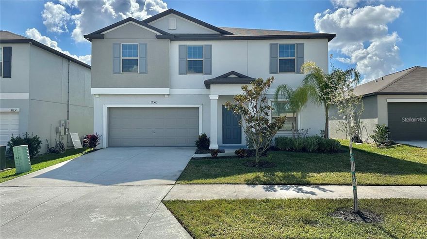 Charming, eco-friendly 4-bedroom family home in a prime location. Utilities, HOA and laggoon fees are all included and home is fully furnitured. Welcome to your dream home! This 4-bedroom, 2.5-bathroom house offers the perfect blend of comfort and space. Located in the Epperson community in Wesley Chapel, this home features a spacious open floor plan, kitchen granite countertops, and stainless steel appliances. The living room is filled with natural light, creating a warm and inviting atmosphere, perfect for family gatherings. Step outside to a large, private backyard ideal for entertaining or simply enjoying a peaceful morning coffee. This home is equipped with a solar panel system. EV charge port is installed. Located near top-rated schools, parks, and shopping centers. Easy access to major highways for convenient commuting. Quiet, safe, and friendly neighborhood. This eco-friendly home is perfect for anyone looking to reduce their environmental impact while enjoying all the modern comforts. Overpass Road exit off I75 is nearby making Tampa easily accessible. The Crystal lagoon, Tampa Outlet Mall, the Shops and the Krates are minutes away. Don't miss out on this rare opportunity to own a home that checks all the boxes.