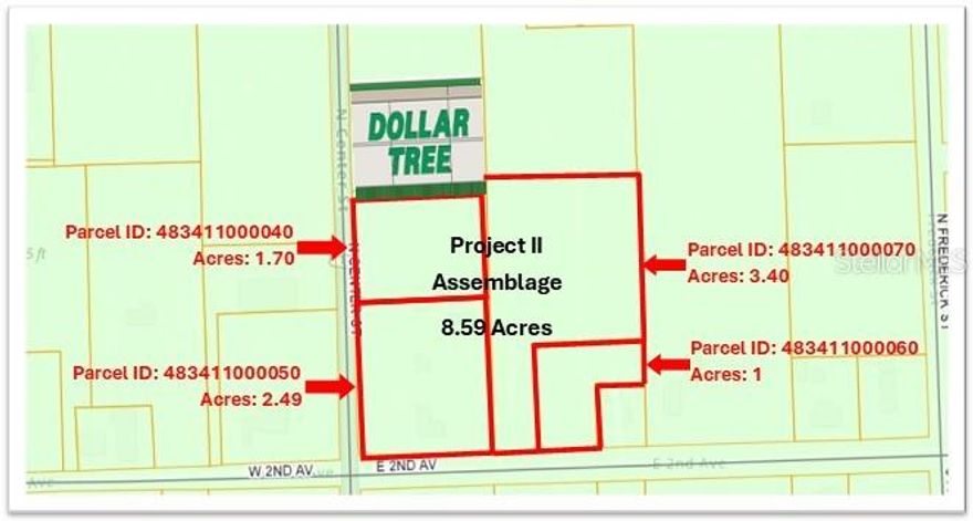 PROJECT II COMMERCIAL ASSEMBLAGE | 4 LOTS | OWNER FINANCING AVAILABLE                                                                              The prime property at the corner of US-17 and 2nd East Ave in Pierson, Volusia County, comprising four assembled lots, is a high-potential investment opportunity for commercial development. Its strategic location, development-ready infrastructure, and proximity to regional growth drivers, including the FDOT’s St. Johns River to Sea Loop Trail and the proposed Bass Pro Shops Resort (15–20 minutes away in Putnam County), make it ideal for projects like a Publix, Walgreens, CVS, hospital with trauma unit, or senior assisted living facility.

Key Highlights: Location Advantages, High-visibility corner lot on US-17 near City Townhall, T-Dewitt Taylor Middle High School, and Pierson Municipal Airport, ensuring strong accessibility and community integration. Approximately 15–20 minutes from the planned Bass Pro Shops resort in Putnam County, which is expected to drive significant tourism and economic activity.

Infrastructure Readiness: Equipped with on-site power, city water, completed curbing, entrances, and exits, reducing development costs and timelines. 

FDOT Trail Project is a 13.7-mile shared-use path along US-17, part of the 260-mile St. Johns River to Sea Loop Trail, will enhance connectivity and tourism. Project is funded and currently in design. FDOT will be using eminent domain to expand trail, which is approximately 12' of US17 frontage. Projected Eminent Domain Pay-Out: 580' Linear Feet Frontage x 12’ = 6,960 Sq Ft x $120 = $835,200.00 would be paid directly to the property owner.    

House, pool, and shed are included "AS IS".   

More info available upon request.