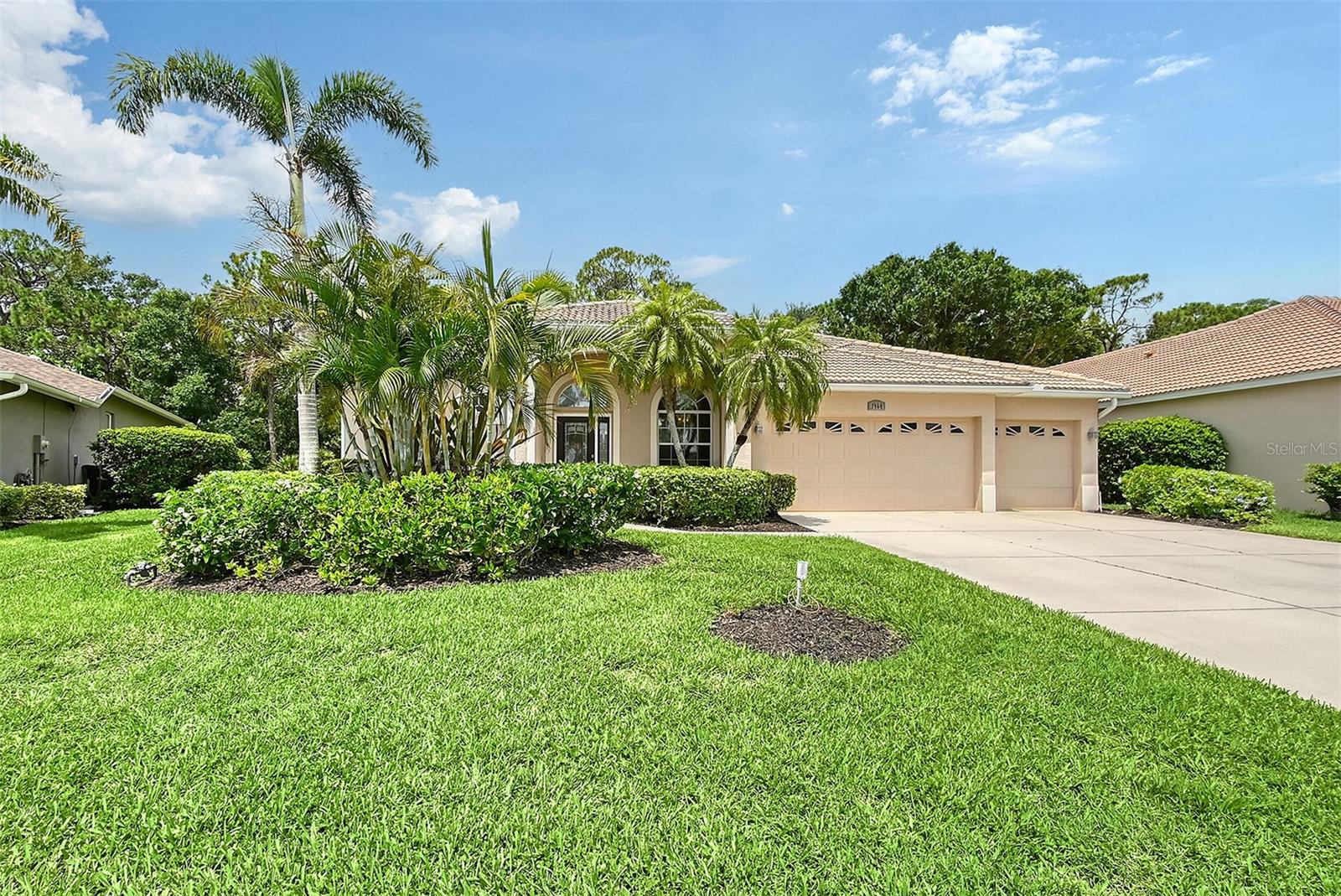Palmer Ranch w/EXTRA LOW HOA Fees! This Updated Home has it ALL! Features include: 4 Bedrooms, 3 Full Baths, Open Living Room and Dining w/Slider to Pool, Separate Family Room w/Cathedral Ceilings, Built-ins w/TV Niche, Speaker System and Slider to Pool, Fabulous Granite Kitchen w/Bosch Stainless Appliances, Pantry Closet, Under Cabinet Lighting, Eating Bar plus Breakfast Nook w/Aquarium Window; Master Suite w/Double Doors, Wood Flooring, Slider to Pool, Walk-in Closet w/Custom Built-ins, Updated 5-Piece Master Bath w/Soaking Tub, Glass Block Shower and Double Vanity; Split Bedroom Plan w/Wood Flooring and Hall Bath w/Linen Closet, Separate 4th Bedroom/Home Office w/Granite Desk Built-ins, Wood Flooring and Views to Preserve, Pool Bath w/French Door to Lanai; Laundry Room w/Closet, New Impact Rated Front Door, Newer Porcelain Tile and Engineered Wood Flooring, Whole House Water Filter System, Irrigation System, Extended 3 Car Garage w/Extra Long Driveway, Caged Resurfaced Pool w/New Travertine Pool Deck, 2 Covered Lanai Areas (22x8 & 11x7) plus Out-Door Kitchen w/BBQ, Refrigerator, Granite Counters and Sink; NEW ROOF prior to Closing or Buyer Roof Credit, Very Private Corner Location and Peaceful Views to Tropical Jungle Preserve. Community Features: Stonebridge Private Community Pool, Top Rated Schools, Costco, Fine Dining, Fabulous Shopping, Legacy Bike Trail, Golfing, Easy Access to I-75 and Famous Siesta Key Beaches are all Minutes Away! Don't Miss Out on this One!