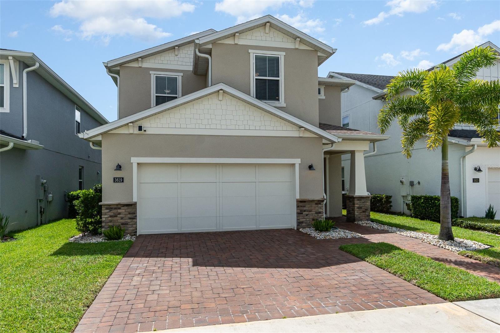 Hot Summer Savings! $250 off your first month's rent! Offer good until July 31, 2025! Glamorous layout with exceptional curb appeal! Gated! Solar! This home features 4 bedrooms, 2.5 bathrooms, a 2 car garage and a VOLUMNOUS screened patio overlooking a pond! There is a den with a closet downstairs that offers additional space separate of the open living space. The open floorplan offers plenty of space with lots of natural light. With all 4 bedrooms, 2 full bathrooms upstairs featuring a 3 way split and laundry room all upstairs, keep your privacy while entertaining. This community offers a community pool and playground for your enjoyment.