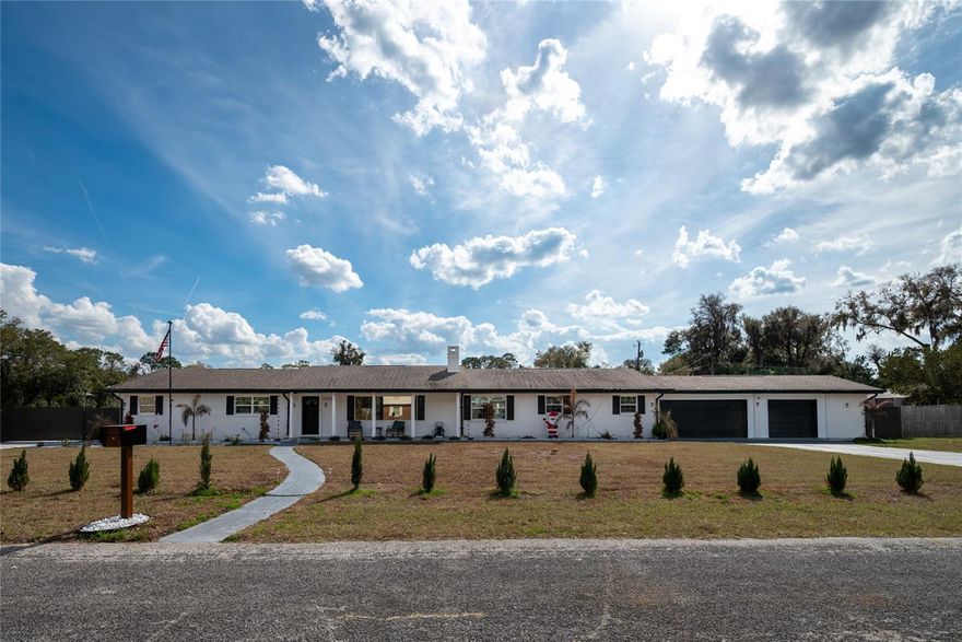 Dream Home Alert! Get Ready to Fall in Love with This Completely Renovated 4 Bedrooms 2 Baths 3 Car's Garage Ranch/Style Home Located in The Most Beautiful Rural Area of Deland, FL. This Beauty is Sitting on Almost 1 acre Land (175' x 175) True "Vacation Oasis Inground Pool", Huge Back Yard, 24x 16 storage-Workshop. The Best No HOA. The interior boasts a perfect, open-concept split plan with a large family room, dining area, and a gourmet kitchen featuring premium wood cabinets, brand-new stainless-steel appliances, and expansive countertops. This Beautiful Home has every major update you could want (A/C 2025-Roof 2018-Soffit, Fascia and Gutters 2025- Aluminum Fence Around The Pool and Back Yard 2025-Water Heather 2025-Pool & Well Pump and Plumbing 2025- septic 2025-Driveway 2025-Freshly Painted inside and out 2026-fan's & Fixtures 2025-Driveway 2025-Appliances 2025-Double panel windows & Sliding Door and more!!!Great Location Location, near to AdventHealth Hospital, Stepson University, Historic Downtown Deland, Municipal Airport, Several State Park and Major Expressway. A MUST SEE THIS DREAM HOME!!!!.