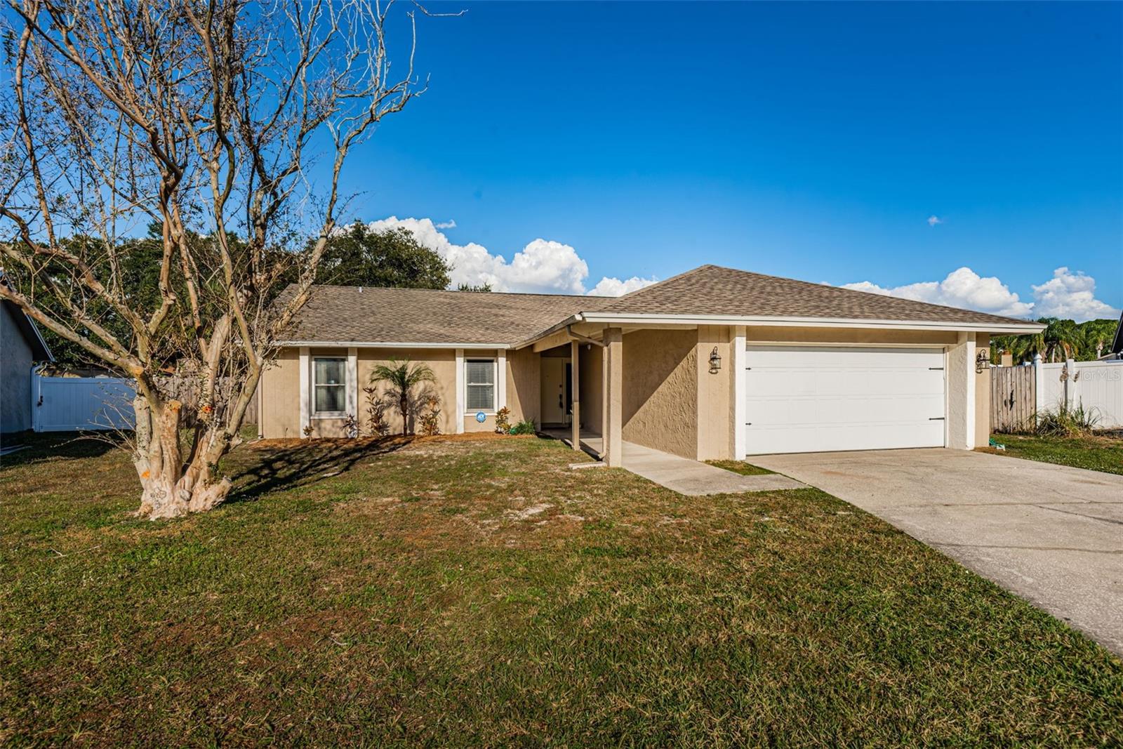 Move-In Ready 3 Bed + Office, 2 Bath Home on a Cul-de-sac! Welcome to your dream home! This meticulously maintained 3-bedroom home with an additional office/den, 2 baths, and a 2-car garage is ready for you to move in and make lasting memories. Enjoy peace of mind with a recently installed roof in November of 2023, providing both durability and modern aesthetics. Solid wood cabinets, granite surface counters, and an eat-in kitchen with a tray ceiling make this space perfect for culinary adventures and casual dining. The great room boasts a fireplace, creating a warm and inviting atmosphere for those chilly winter nights. All floors are water and slip resistant.
New toilets were installed November of 2023. French doors lead to a spacious screened lanai, extending your living space and providing a perfect spot for relaxation and entertainment. Situated on a large pie-shaped lot, this home offers an oversized yard with double gates on the fence line, allowing easy access for an RV, boat, or both via Longboat Blvd. A 30 amp plug on one side of the house is ready for your RV, ensuring your adventures are powered and ready to go. Brand new wood tile flooring throughout makes cleaning a breeze, and is ideal for hosting friends and family. The oversized garage features high-end epoxy coating, a side door for backyard access, and ample space for storage or your favorite hobbies. Don't miss the chance to make this beautiful house your new home!