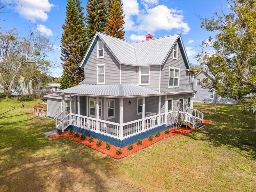 Welcome to the heart of St. Cloud, where charm, character, and space come together on a hard-to-find oversized lot just minutes from the beautiful lakefront. This 4-bedroom, 2.5-bath home sits on over 1/3 of an acre with NO HOA, offering the freedom and room you’ve been looking for. From the moment you arrive, you’ll notice the fresh exterior paint, newer metal roof, and inviting curb appeal that perfectly match the home’s timeless personality. Inside, the home is full of warmth and unique character, with spacious living areas, abundant natural light, and a layout that offers both comfort and flexibility. The kitchen provides plenty of cabinet and counter space, while the living and dining areas create the perfect setting for everyday living or entertaining guests. The second floor features 3 bedrooms and a full bathroom with a tasteful spin on New design but keeping the homes character in mind. One of the really cool added features is the third-floor bonus space, a rare find with endless possibilities — perfect for a game room, office, studio, guest retreat, or anything you can imagine. Step outside and enjoy the extra space that only a large lot can provide as well as the large deck to chill and grill. With over 1/3 acre, there’s room for outdoor entertaining, toys, gardening, or simply relaxing and enjoying the peaceful setting. Located just minutes from the St. Cloud Lakefront, local shops, restaurants, and schools, this home offers the perfect mix of small-town charm and everyday convenience. Homes with this much character, land, and location don’t come around often — schedule your showing before this St. Cloud gem is gone